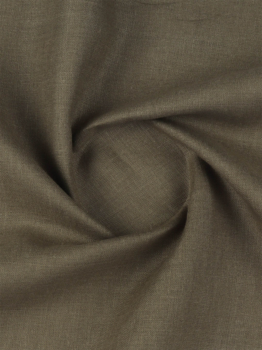Pure Linen Self Design Olive Green Shirt Fabric Linen Park Legend