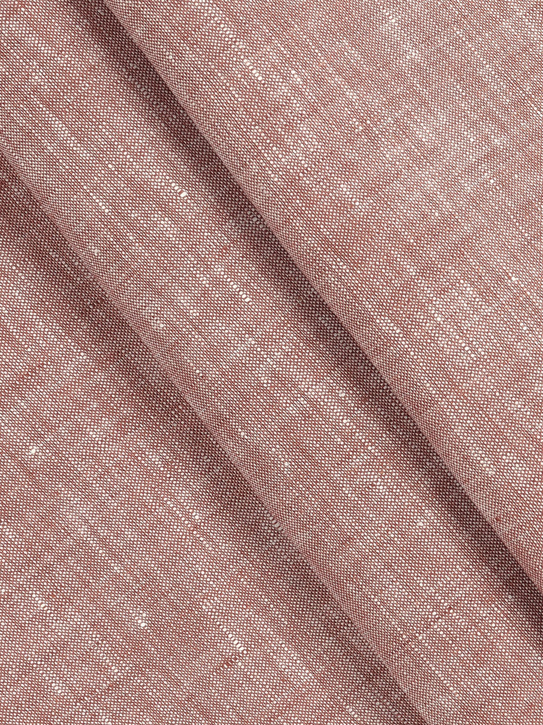 Men 100% Pure Linen Brown Plain Shirt Fabric