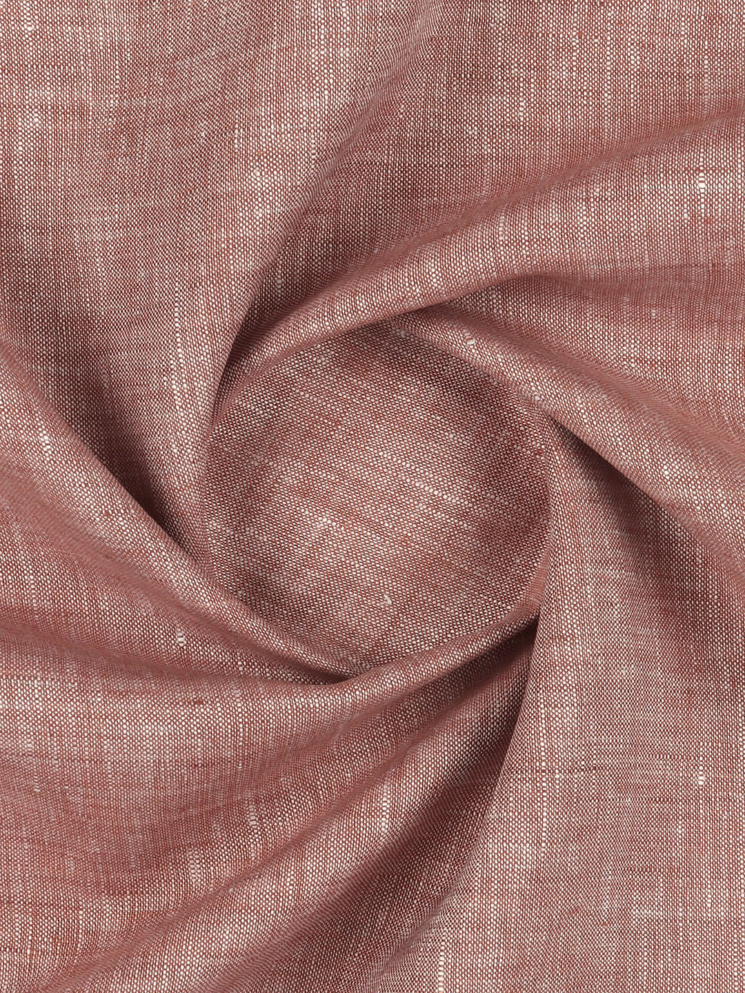 Men 100% Pure Linen Brown Plain Shirt Fabric