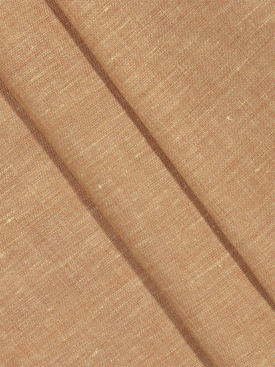 Men 100% Pure Linen Peach Plain Shirt Fabric