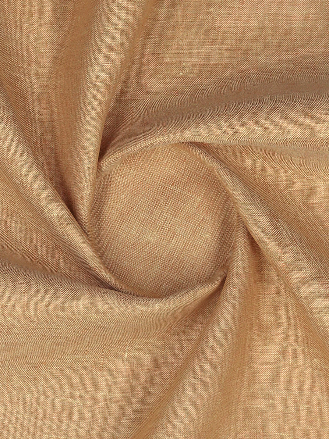Men 100% Pure Linen Peach Plain Shirt Fabric