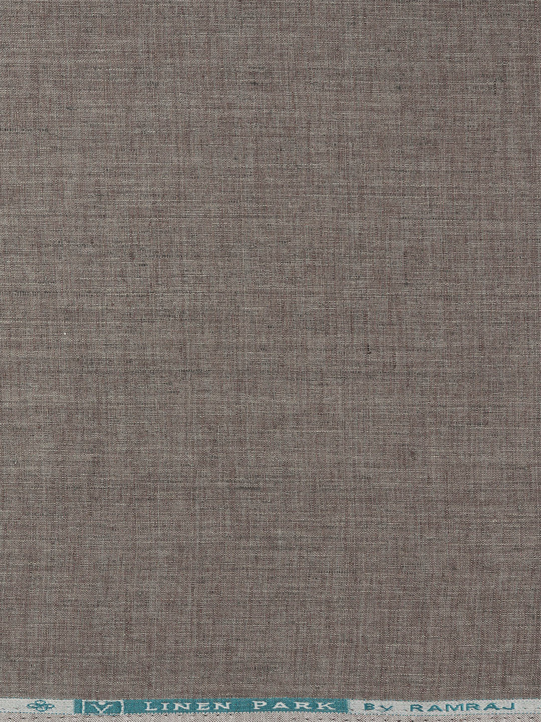 Men 100% Pure Linen Dark Brown Plain Shirt Fabric