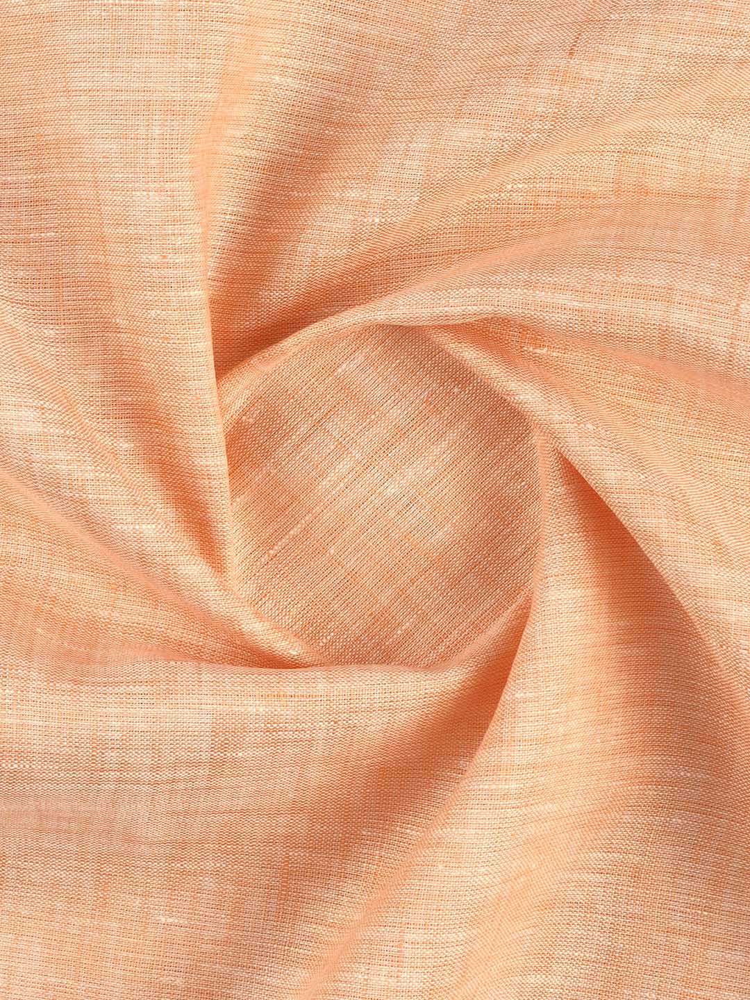Pure Linen Self Design Peach Shirt Fabric Linen Park Legend