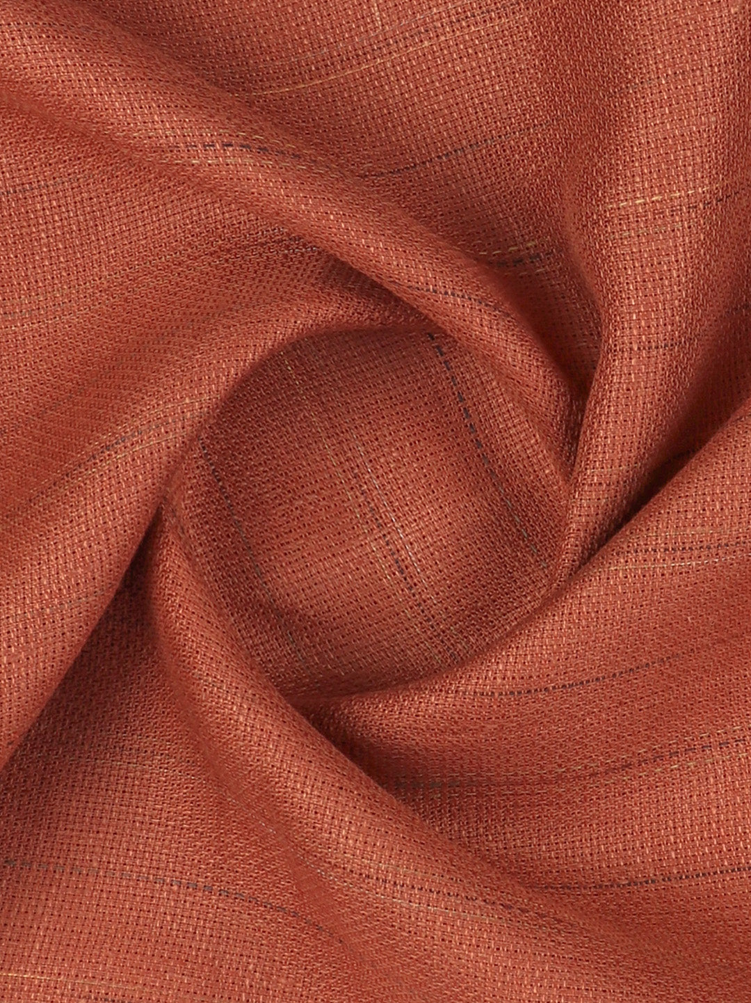 100% Premium Linen Brown Striped Shirt Fabric Park Cosmia