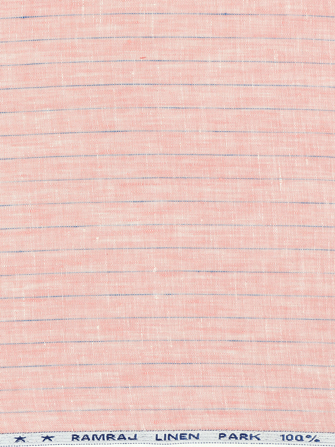 Men 100% Premium Linen Striped Dark Pink Shirt Fabric Texena