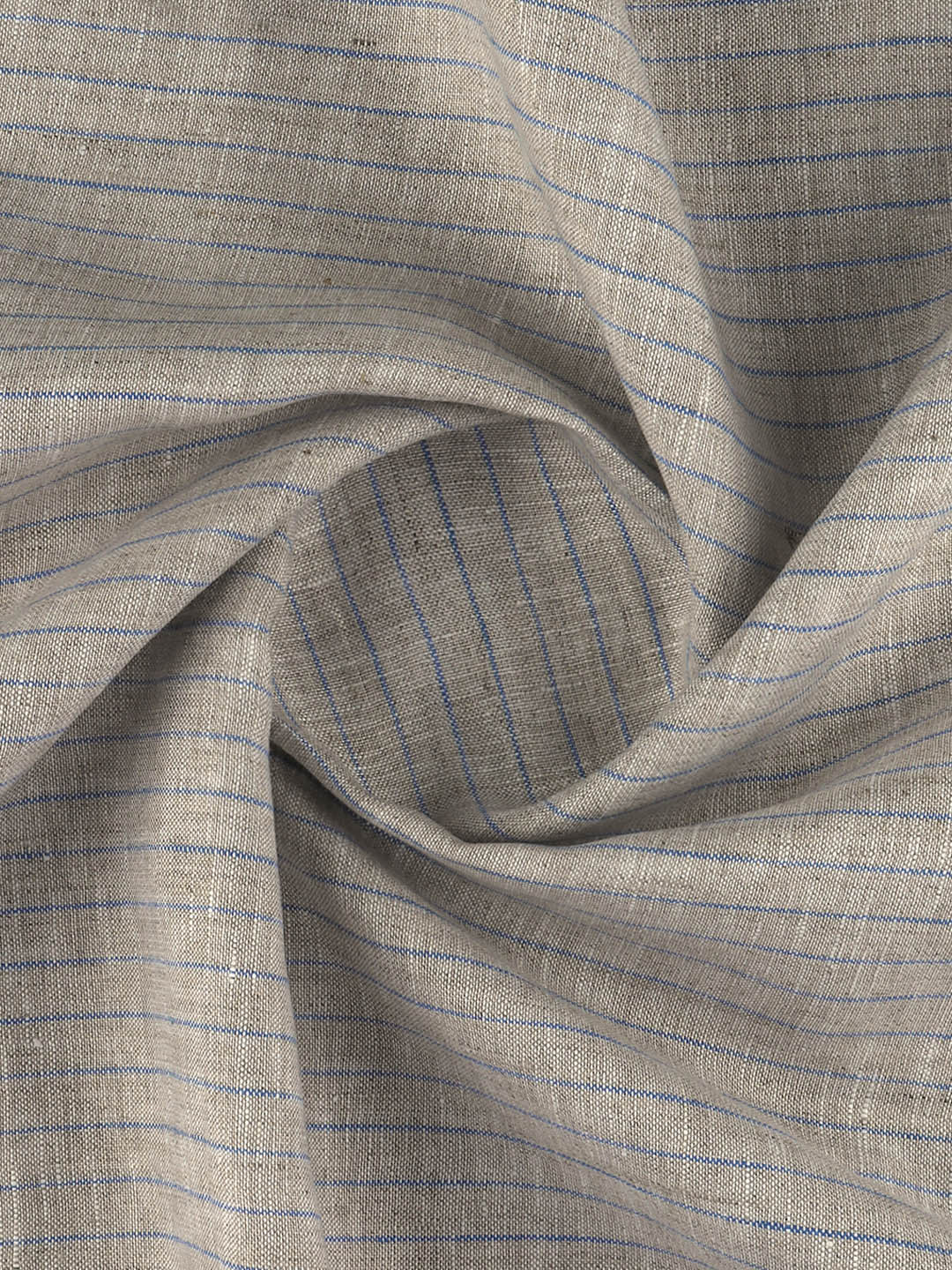 Men 100% Premium Linen Striped Light Brown Shirt Fabric Carlena