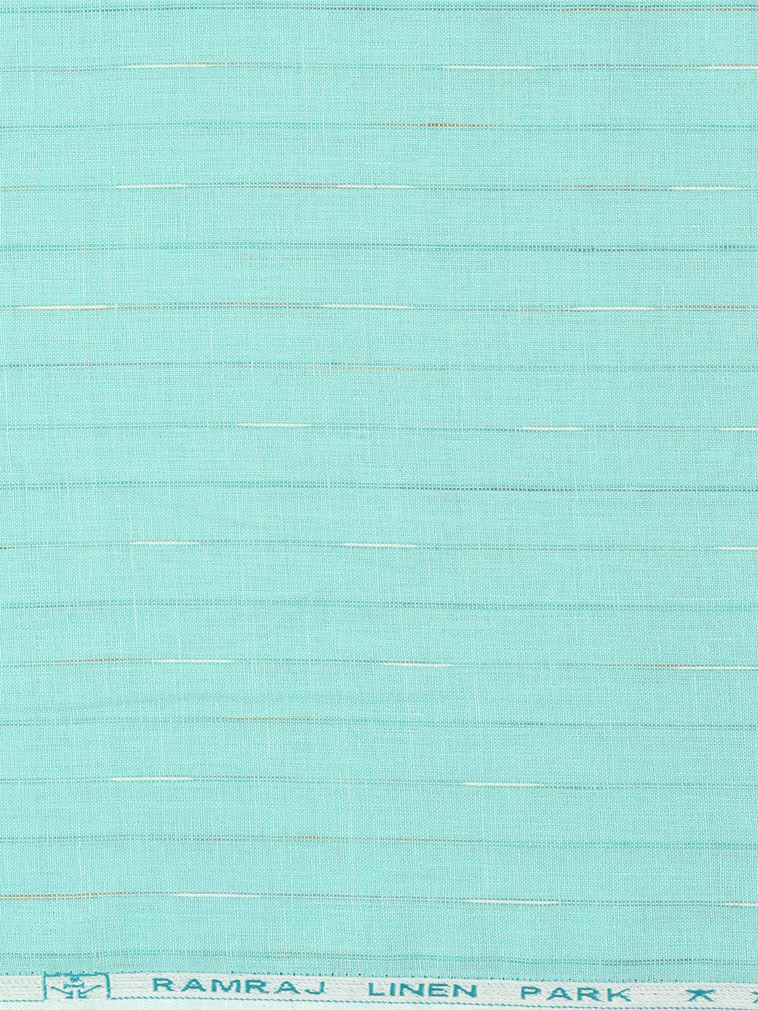 Men 100% Premium Linen Striped Blue Shirt Fabric Carlena
