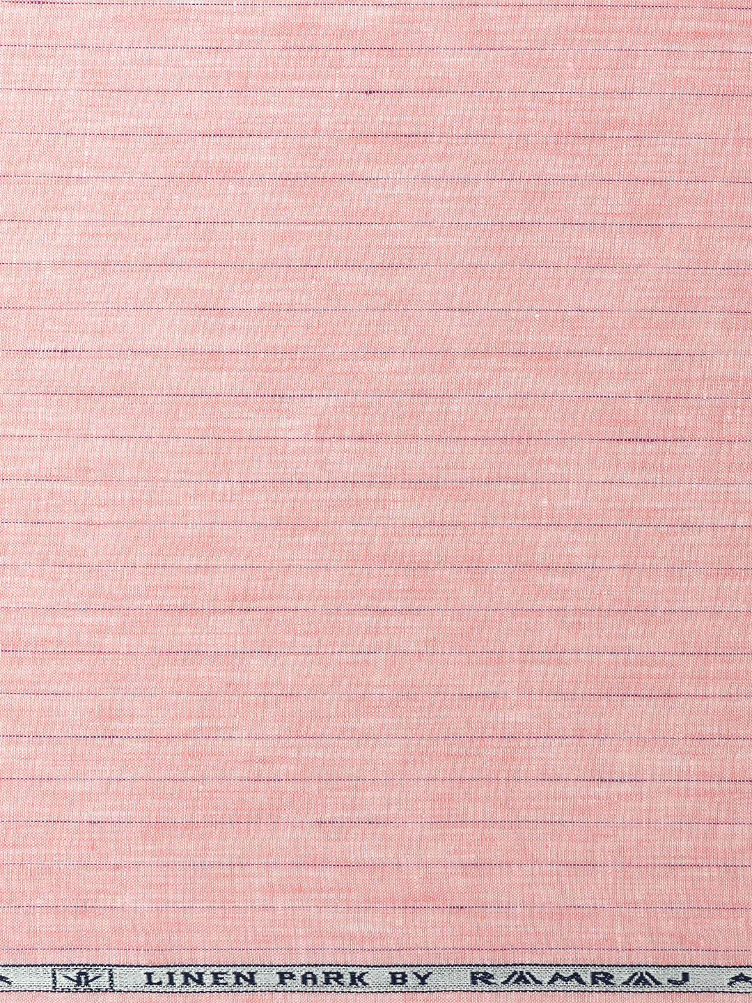 100% European Linen Pink Striped Shirt Fabric Park Carlena