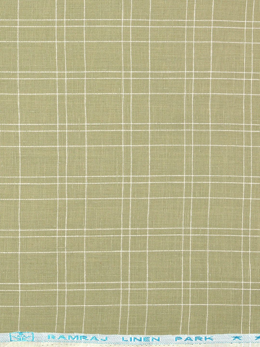 Pure Linen Checked Shirt Fabric Mustard