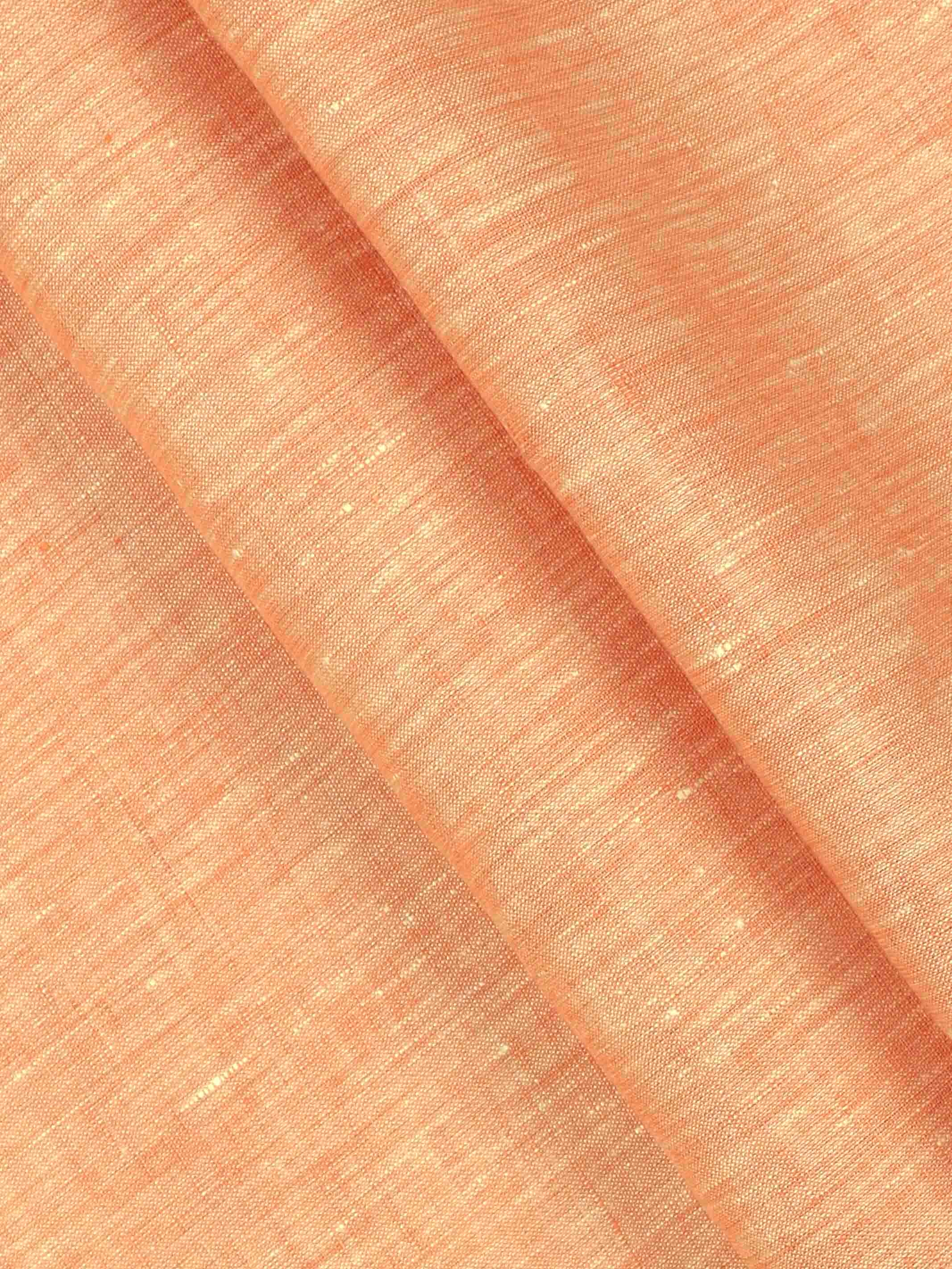 Pure Linen Colour Plain Shirt Fabric Orange Irish 8080-Pattern view