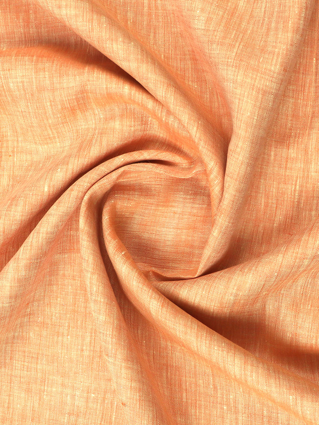 Pure Linen Colour Plain Shirt Fabric Orange Irish 8080