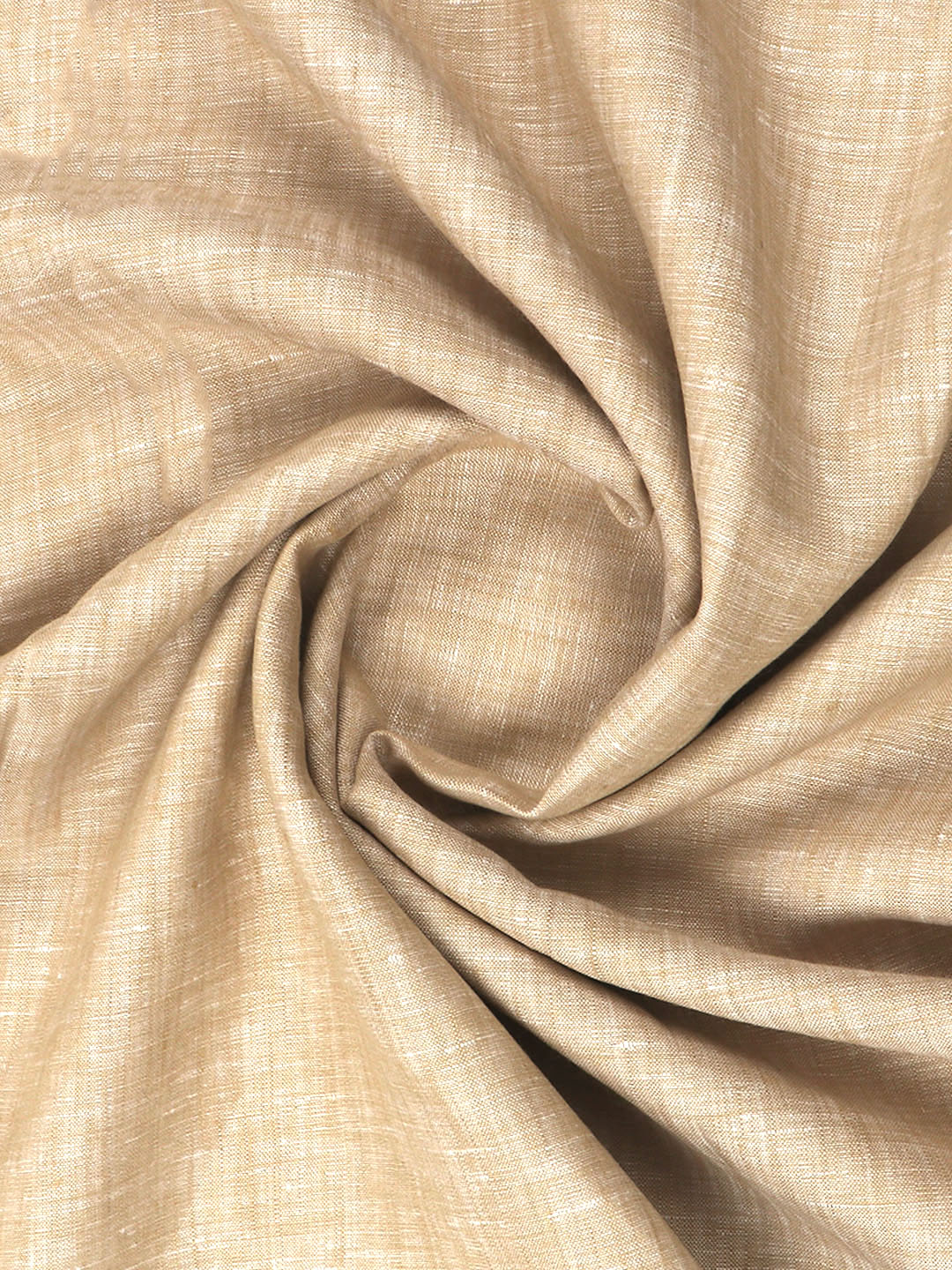 Pure Linen Colour Plain Shirt Fabric Light Sandal Irish 8080