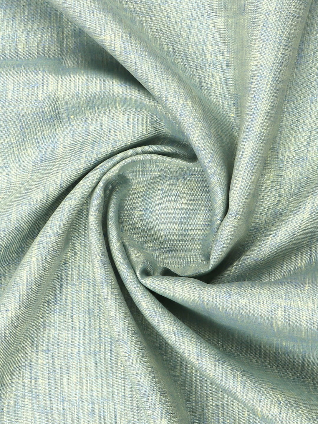 Pure Linen Colour Plain Shirt Fabric Bluish Yellow Irish 8080