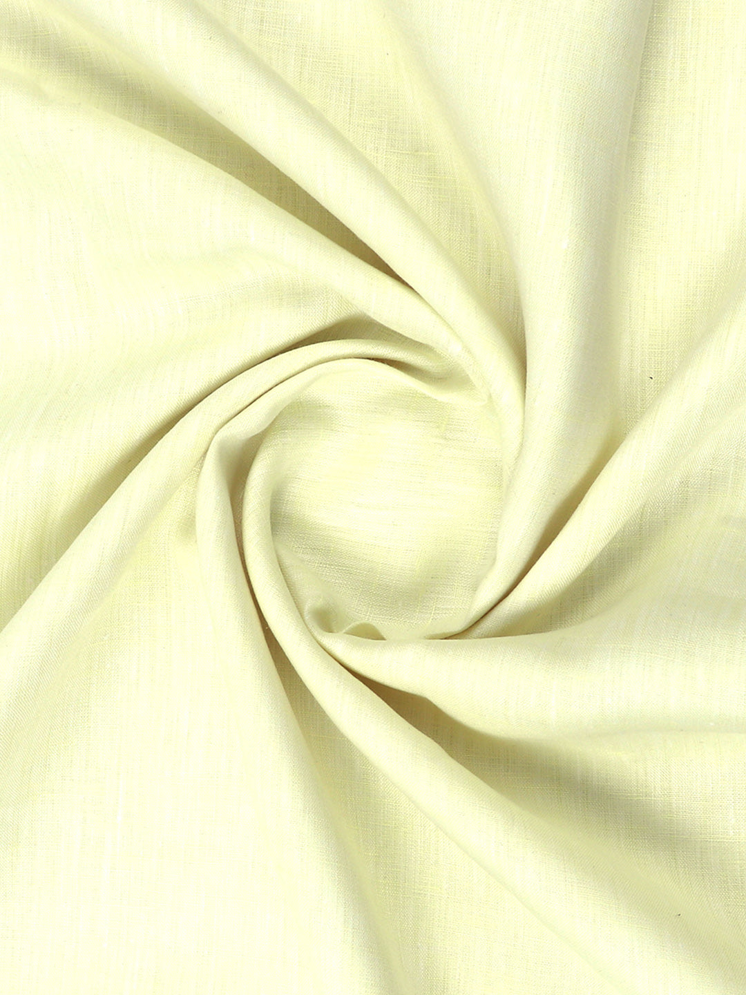 Pure Linen Colour Plain Shirt Fabric Light Yellow Irish 8080