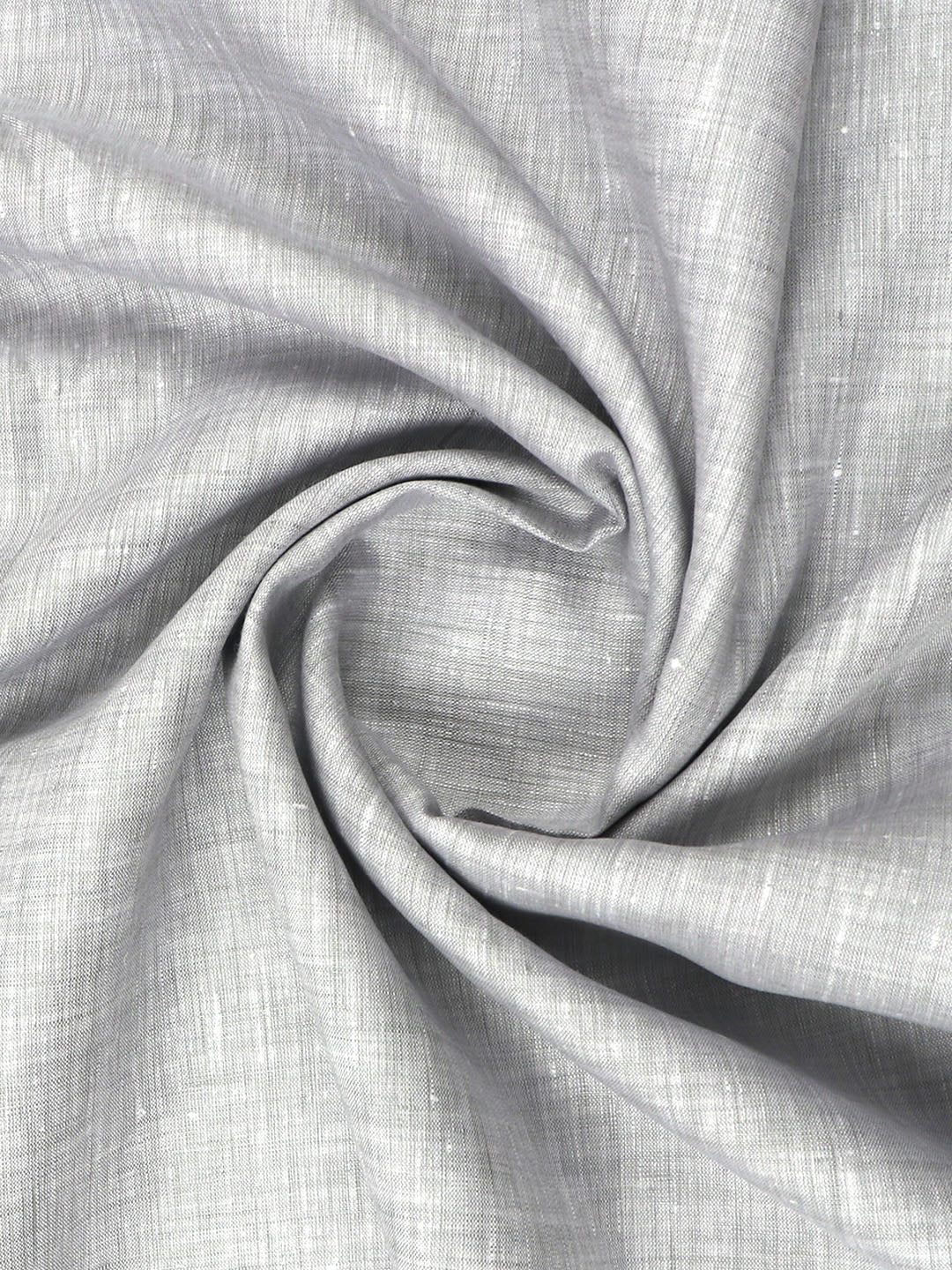 Pure Linen Colour Plain Shirt Fabric Light Grey Irish 8080