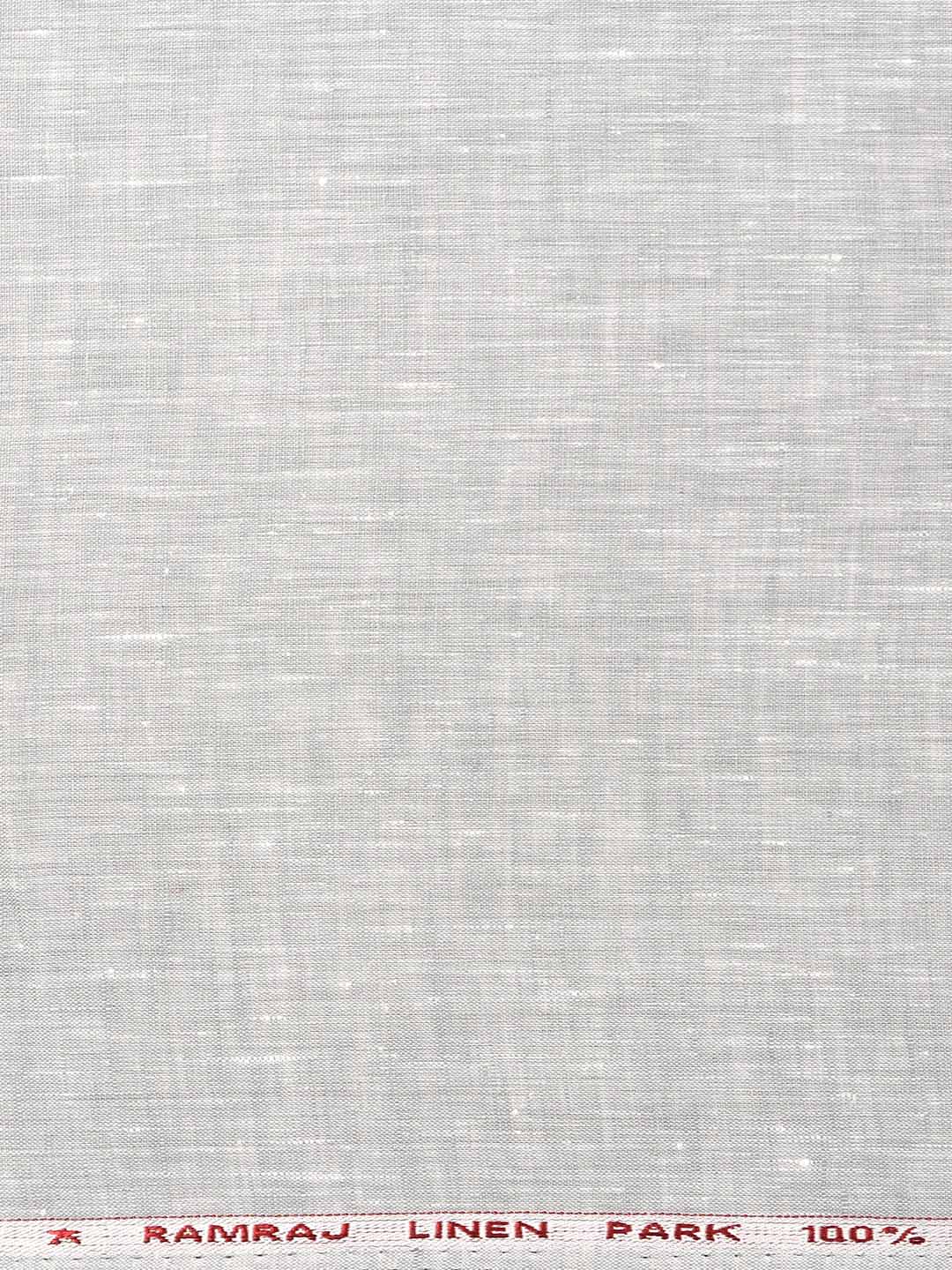 Pure Linen Colour Plain Shirt Fabric Light Grey Irish 8080-Zoom view