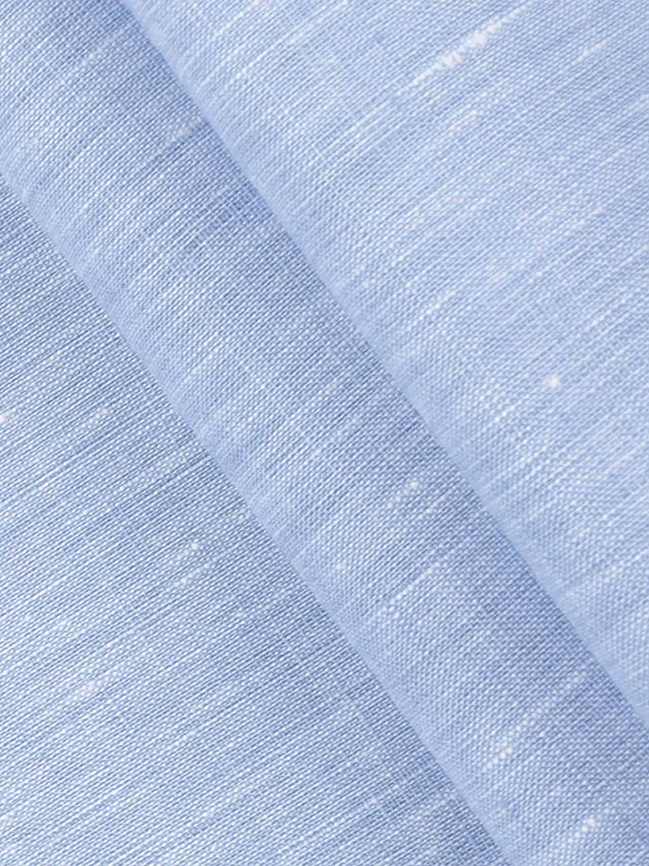 Pure Linen Colour Plain Shirt Fabric Light Blue Irish 8080-Pattern view