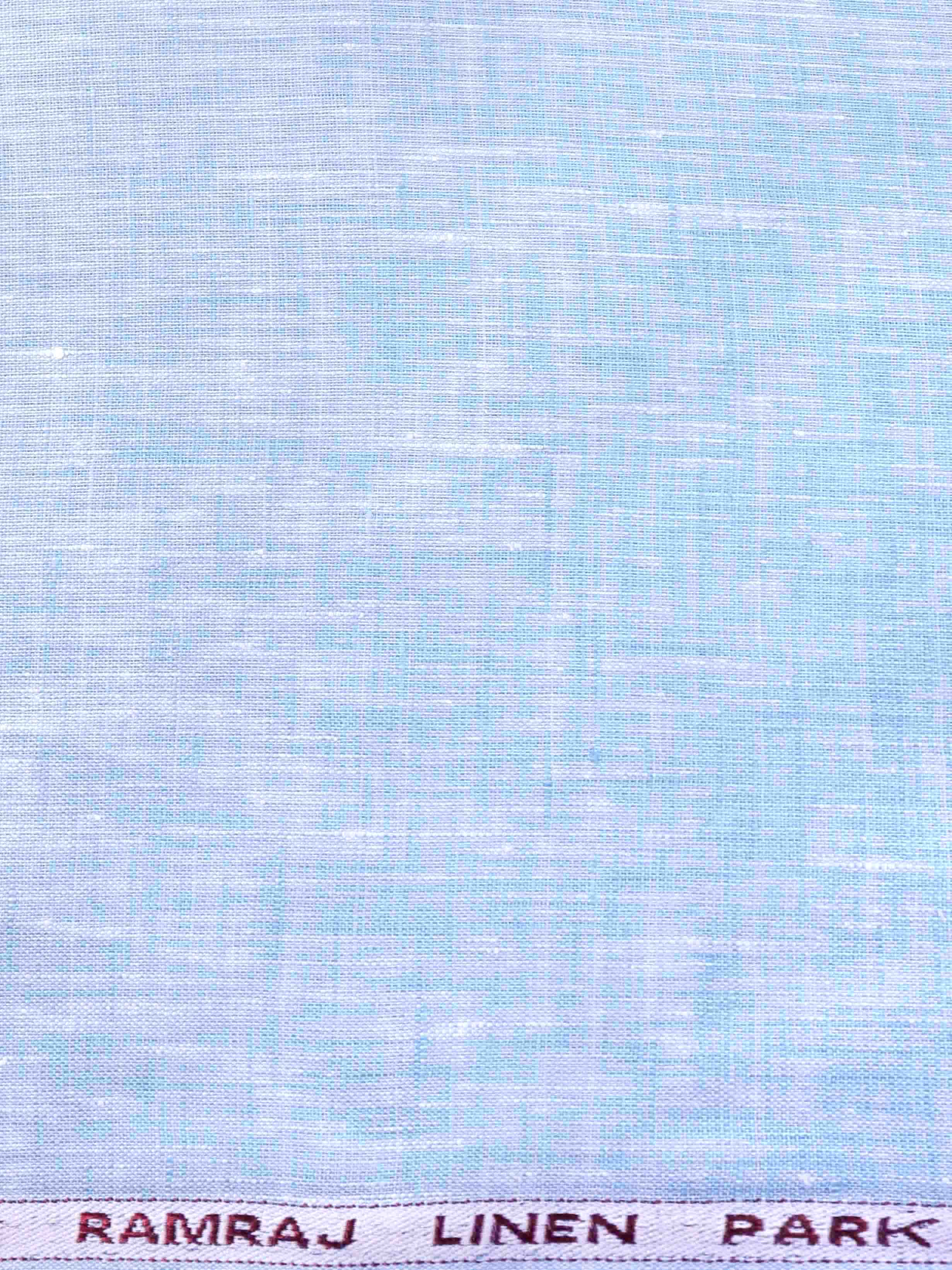 Pure Linen Colour Plain Shirt Fabric Light Blue Irish 8080-Zoom view