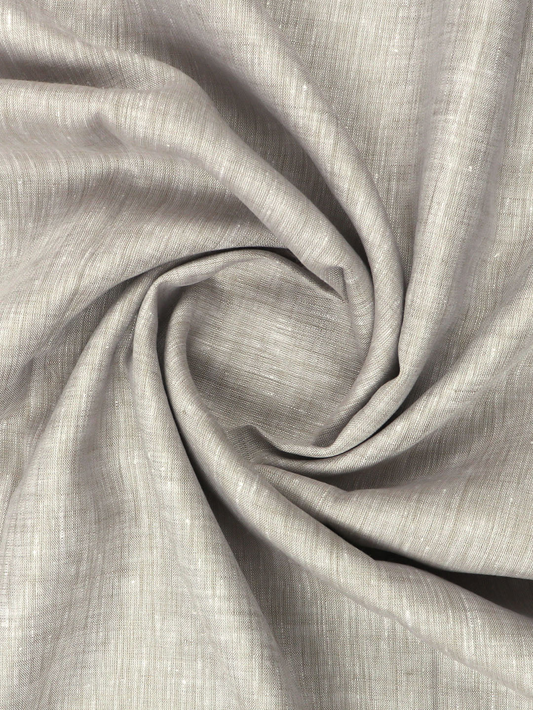 Pure Linen Colour Plain Shirt Fabric Grey Irish 8080