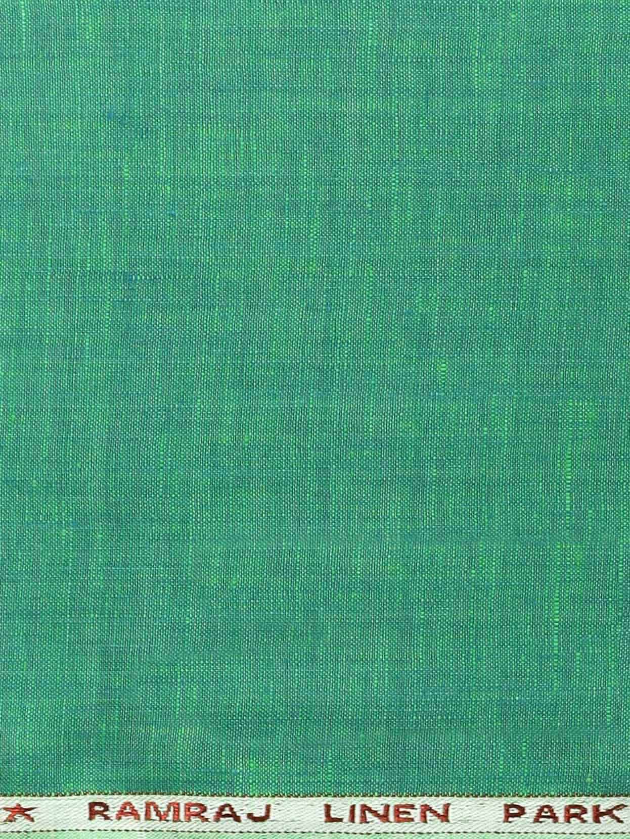 Pure Linen Colour Plain Shirt Fabric Green Irish 8080-Zoom view