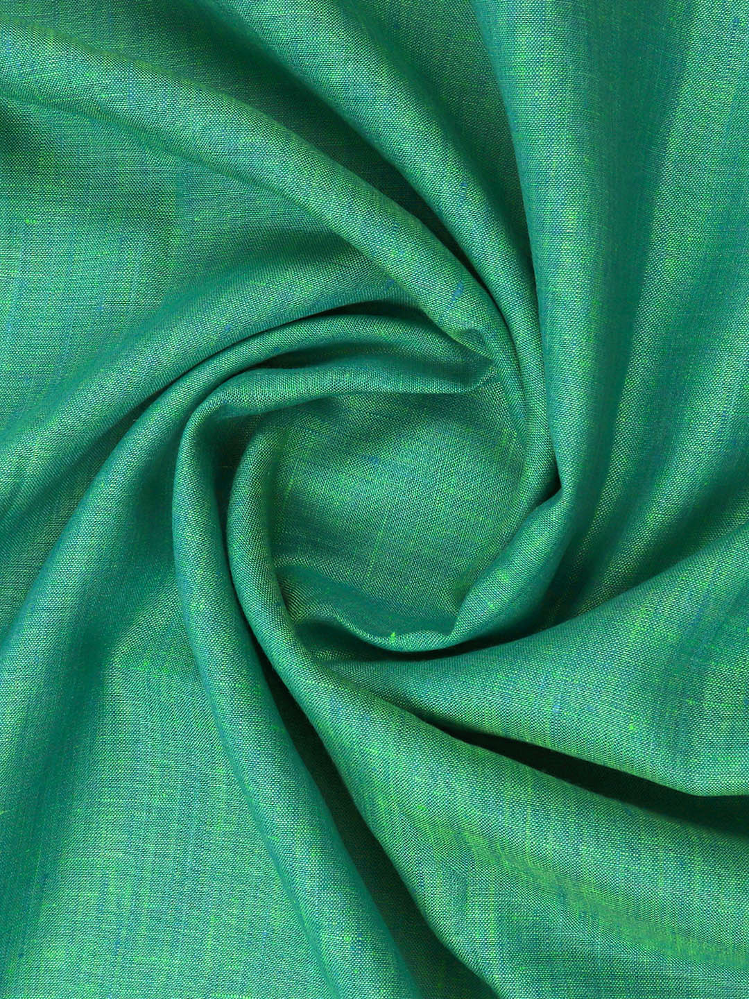 Pure Linen Colour Plain Shirt Fabric Green Irish 8080