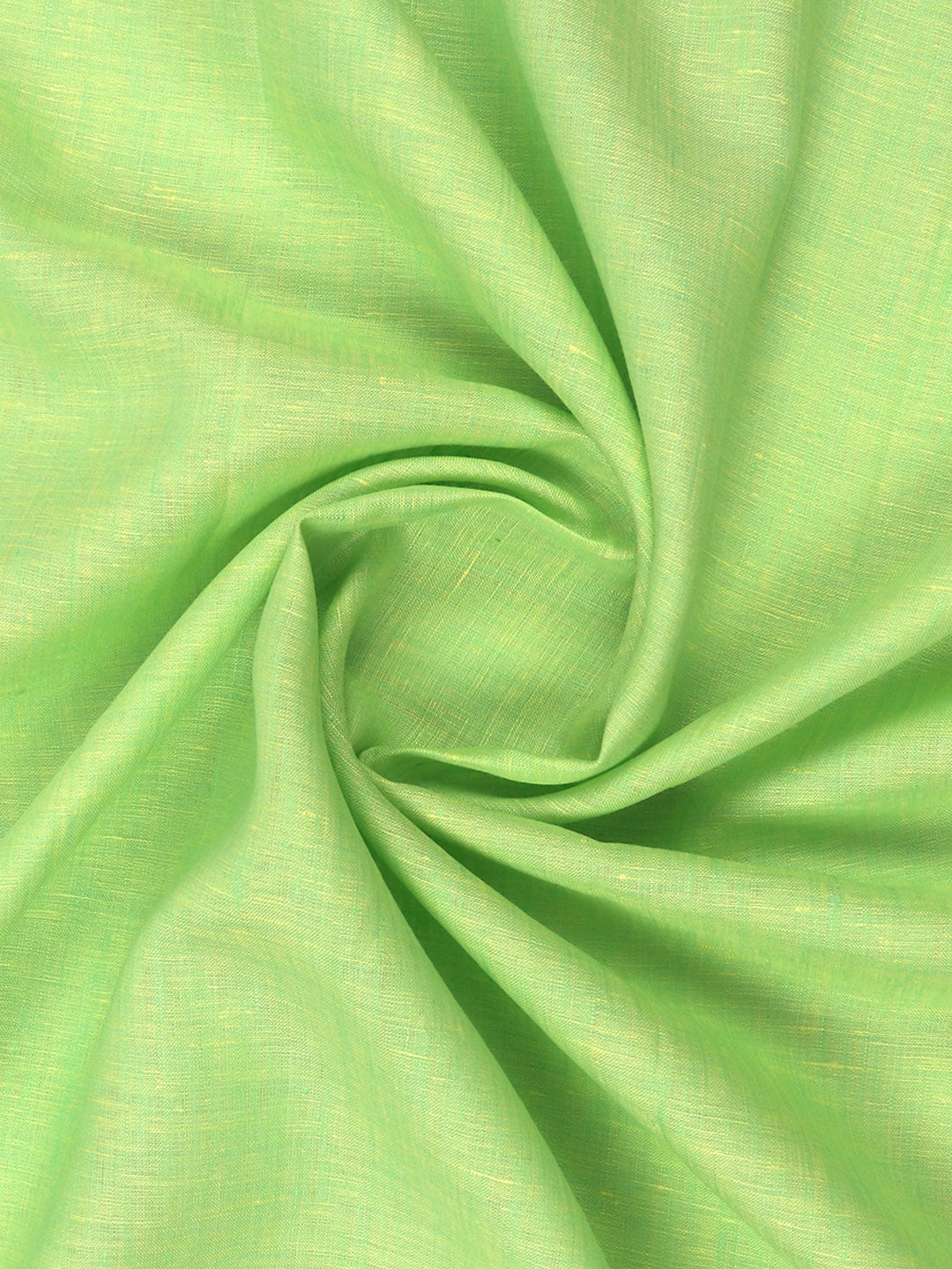 Pure Linen Colour Plain Shirt Fabric Parrot Green Irish 8080