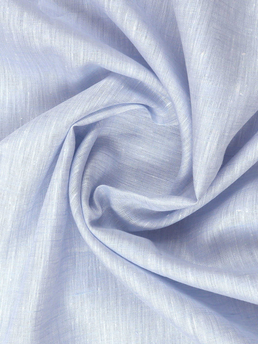 Pure Linen Colour Plain Shirt Fabric Light Blue Irish 8080