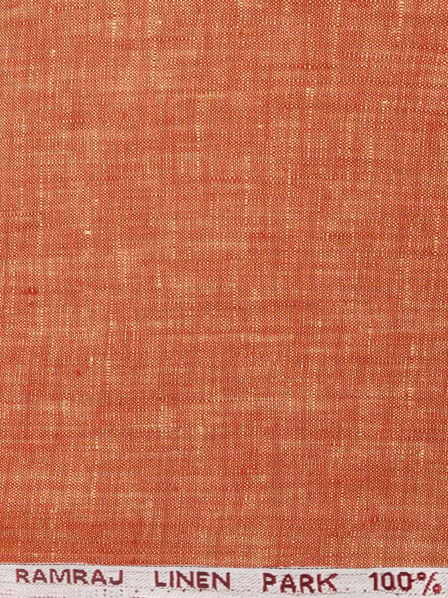 Pure Linen Colour Plain Shirt Fabric Brown Irish 8080-Zoom view