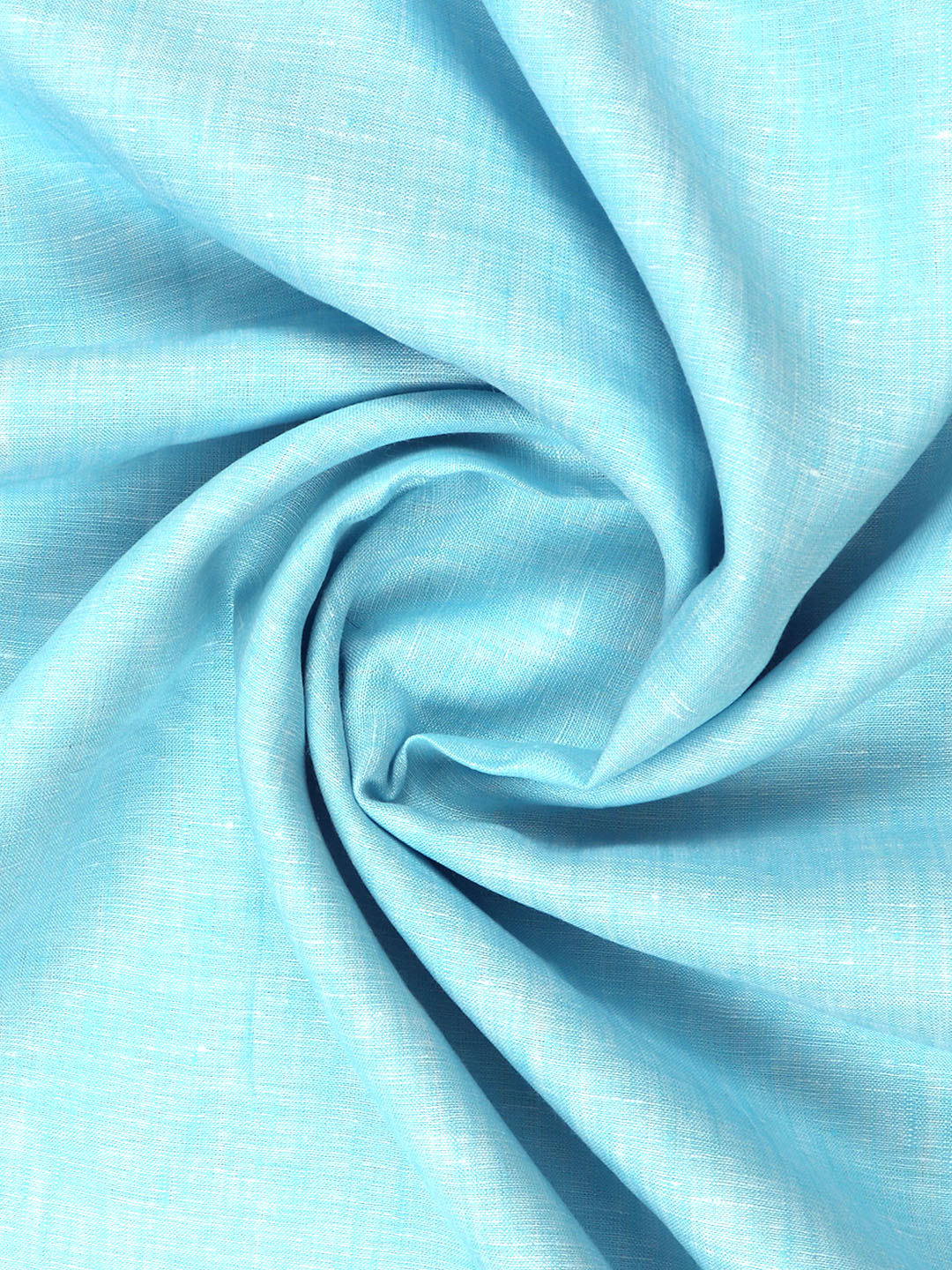 Pure Linen Colour Plain Shirt Fabric Sky Blue Irish 8080