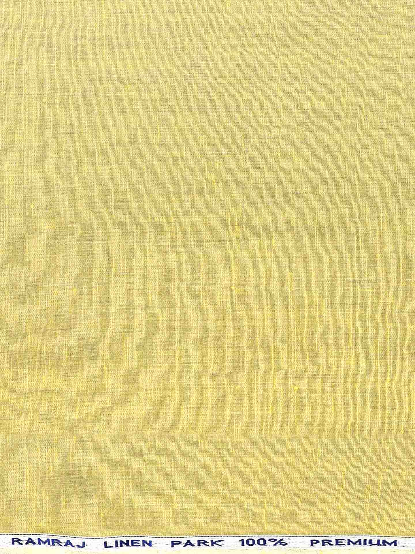 Pure Linen Colour Plain Shirt Fabric Brownish Yellow Irish 8080-Zoom view