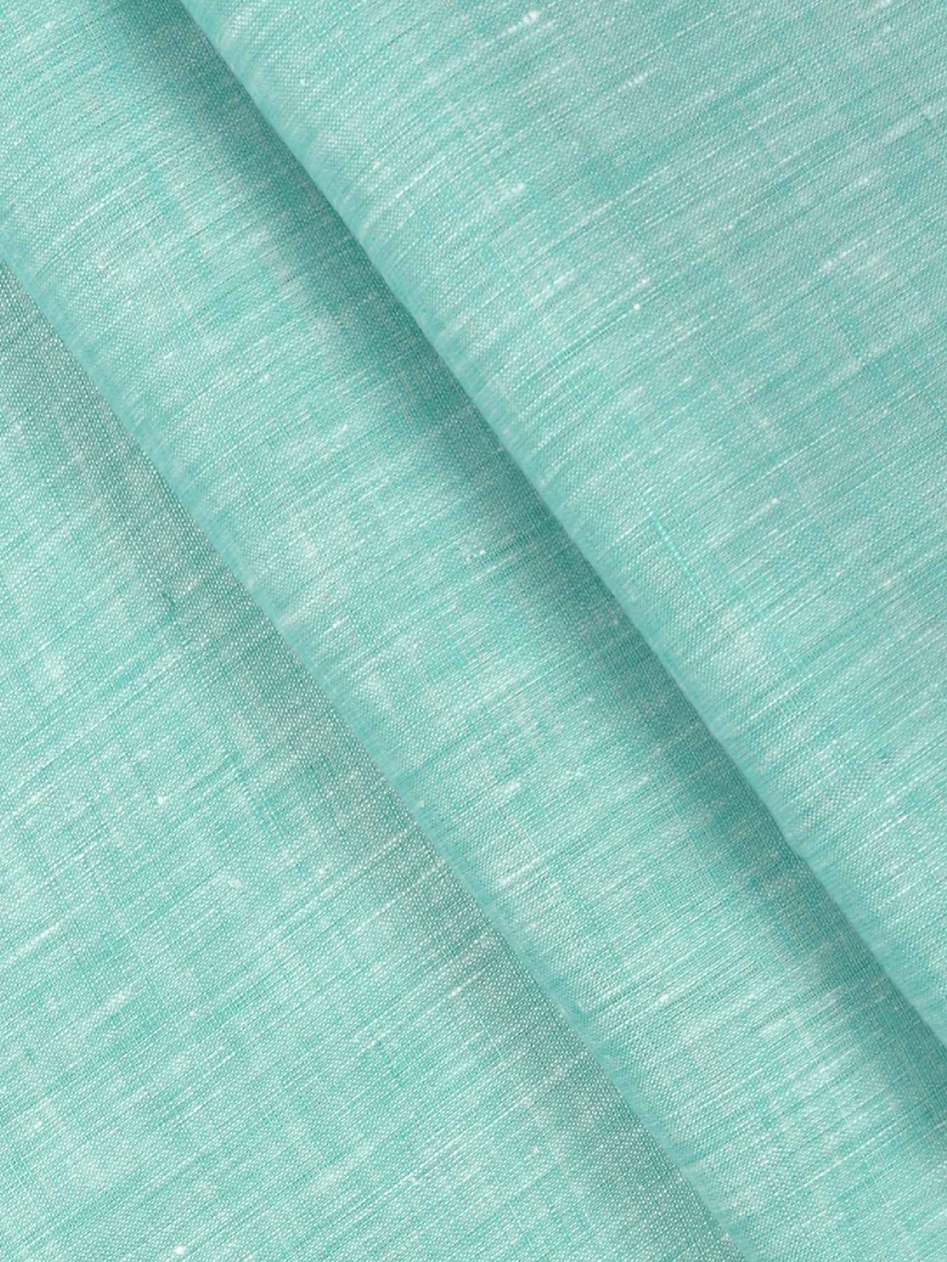 Pure Linen Colour Plain Shirt Fabric Cyan Irish 8080-Pattern view