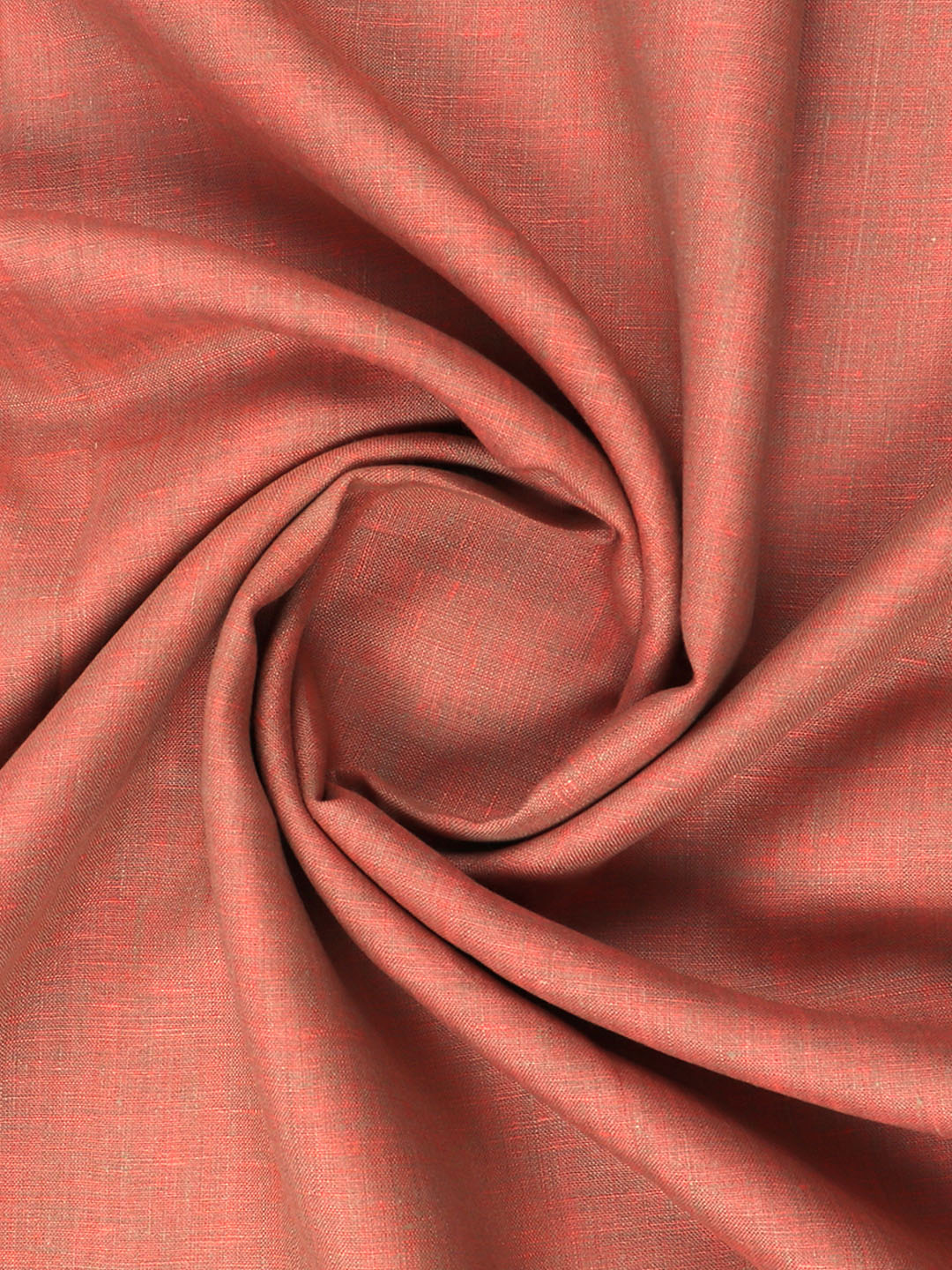 Pure Linen Colour Plain Shirt Fabric Rust Irish 8080
