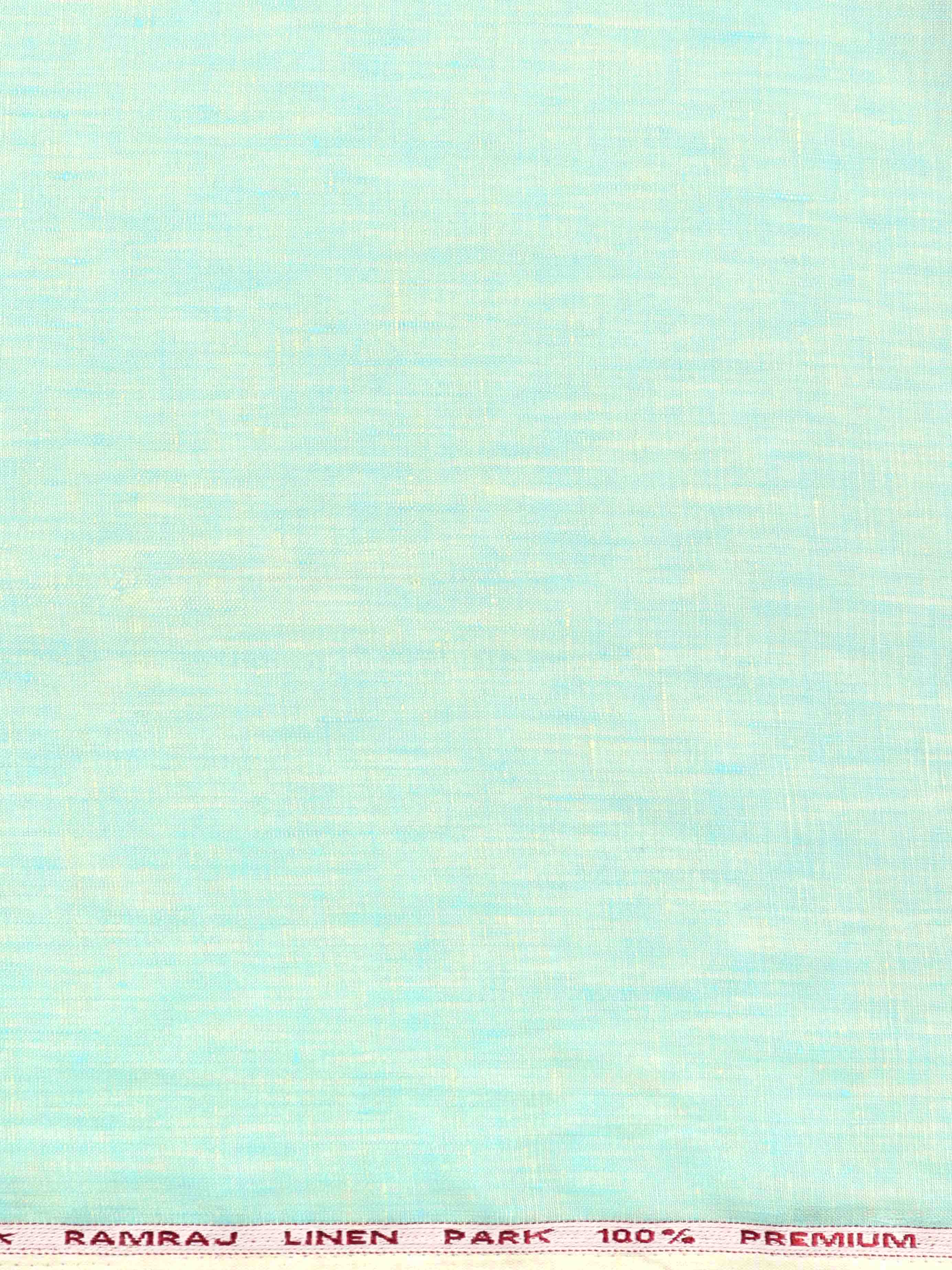 Pure Linen Colour Plain Shirt Fabric Blue Irish 8080-Zoom view