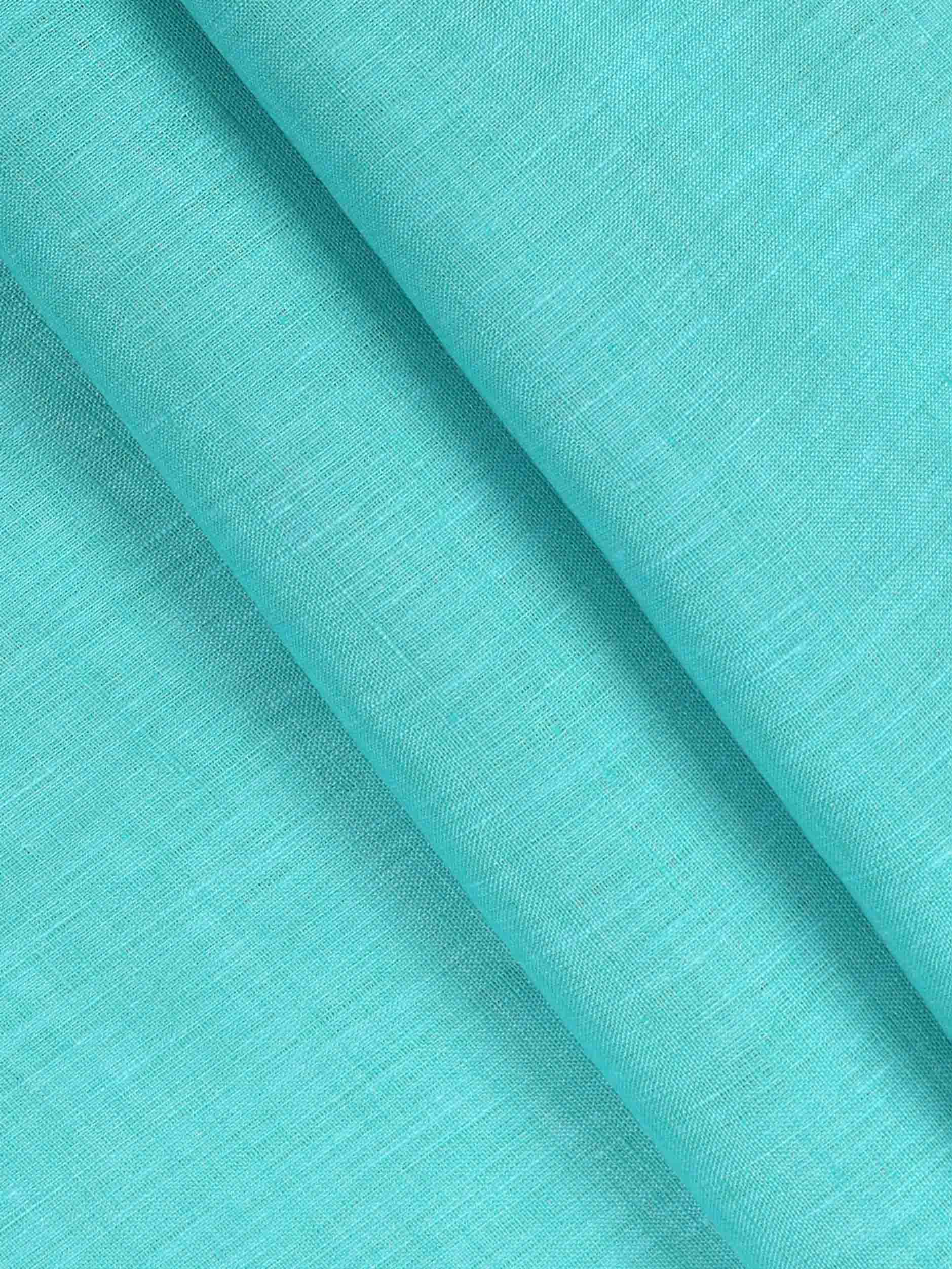 Pure Linen Colour Plain Shirt Fabric Blue Irish 8080 cotton-kavi-colour-plain-shirt-fabric-eco-style