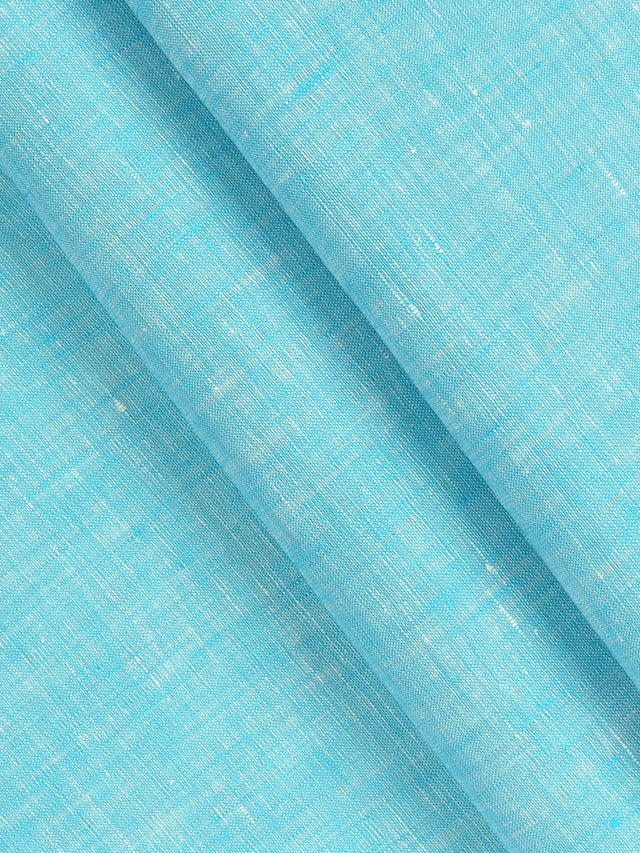 Pure Linen Colour Plain Shirt Fabric Sky Blue Irish 8080-Pattern view