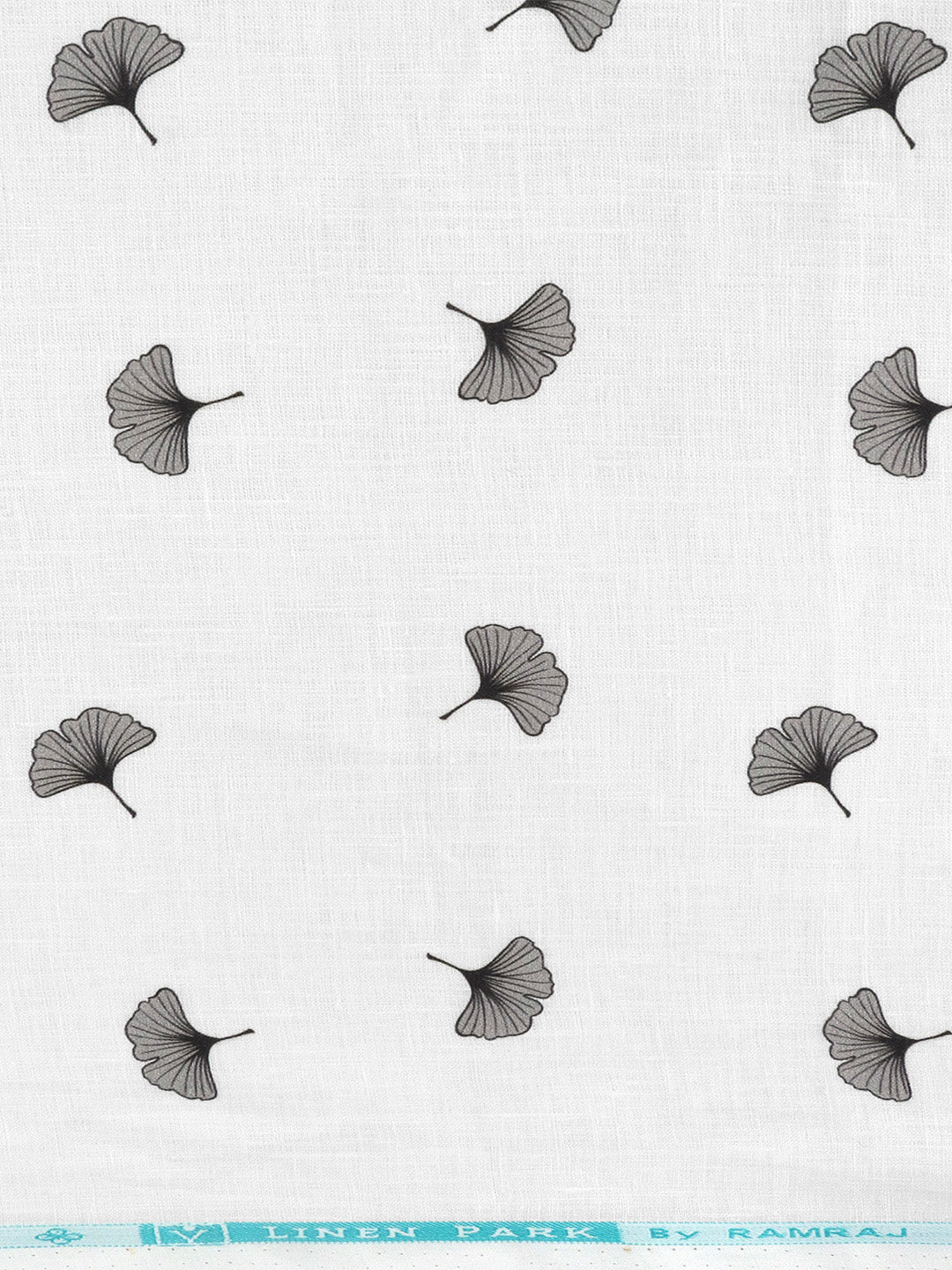 Men 100% Premium Linen White Printed Shirt Fabric Fortuner