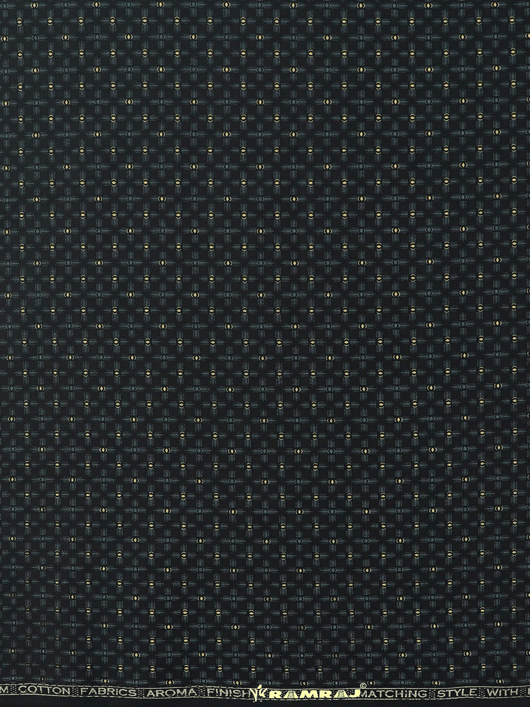 100% Cotton Dark Green Over All Printed Shirt Fabric Alpha - Zoom view