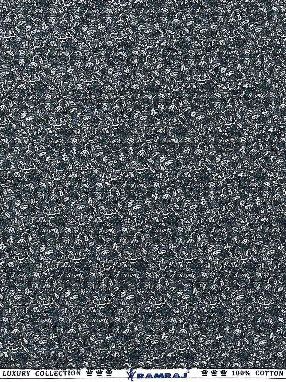 100% Cotton Grey & White Printed Shirt Fabric Alpha -Zoom view