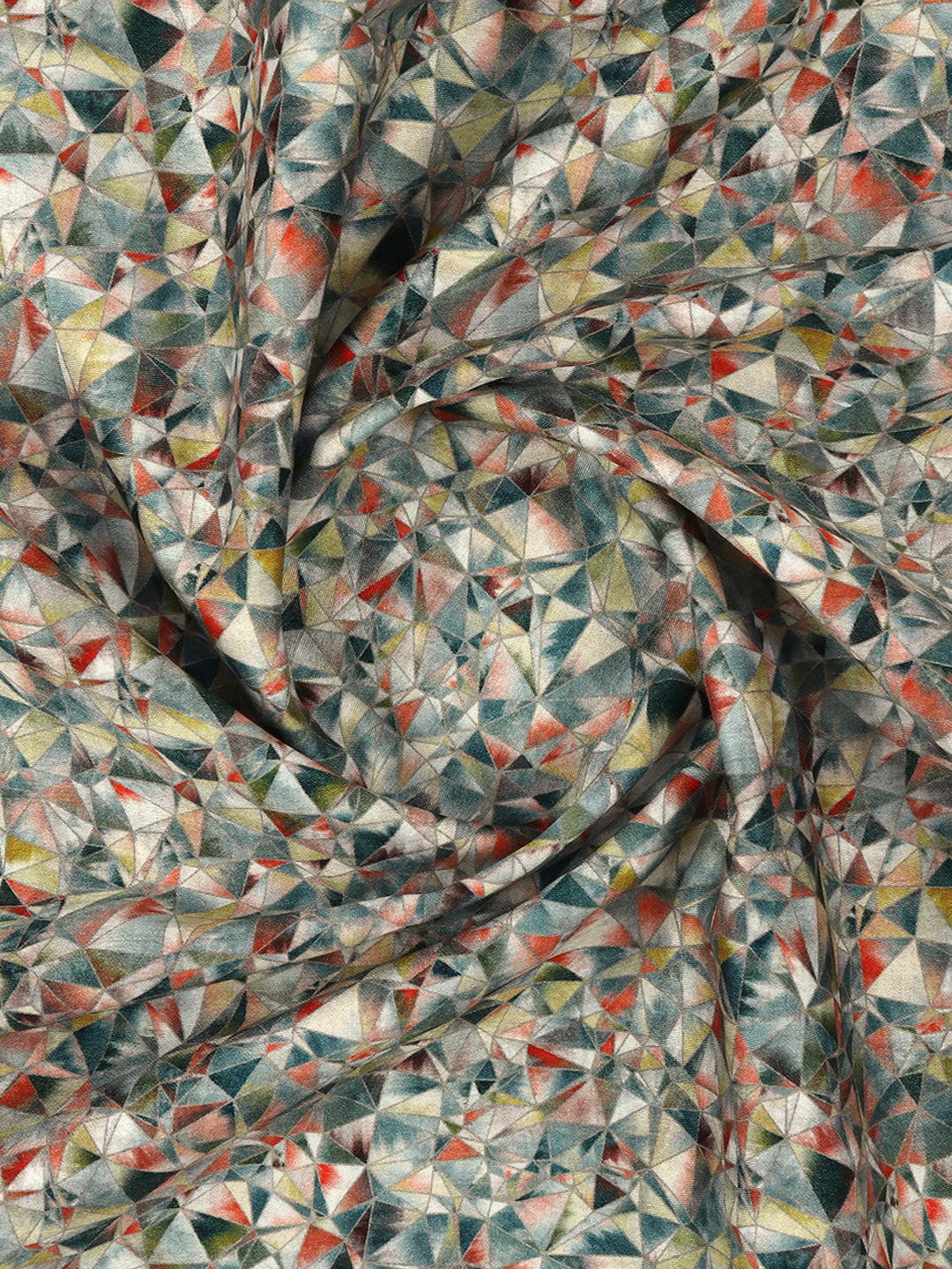 Men Cotton Blend Blue Printed Shirt Fabric Savoy