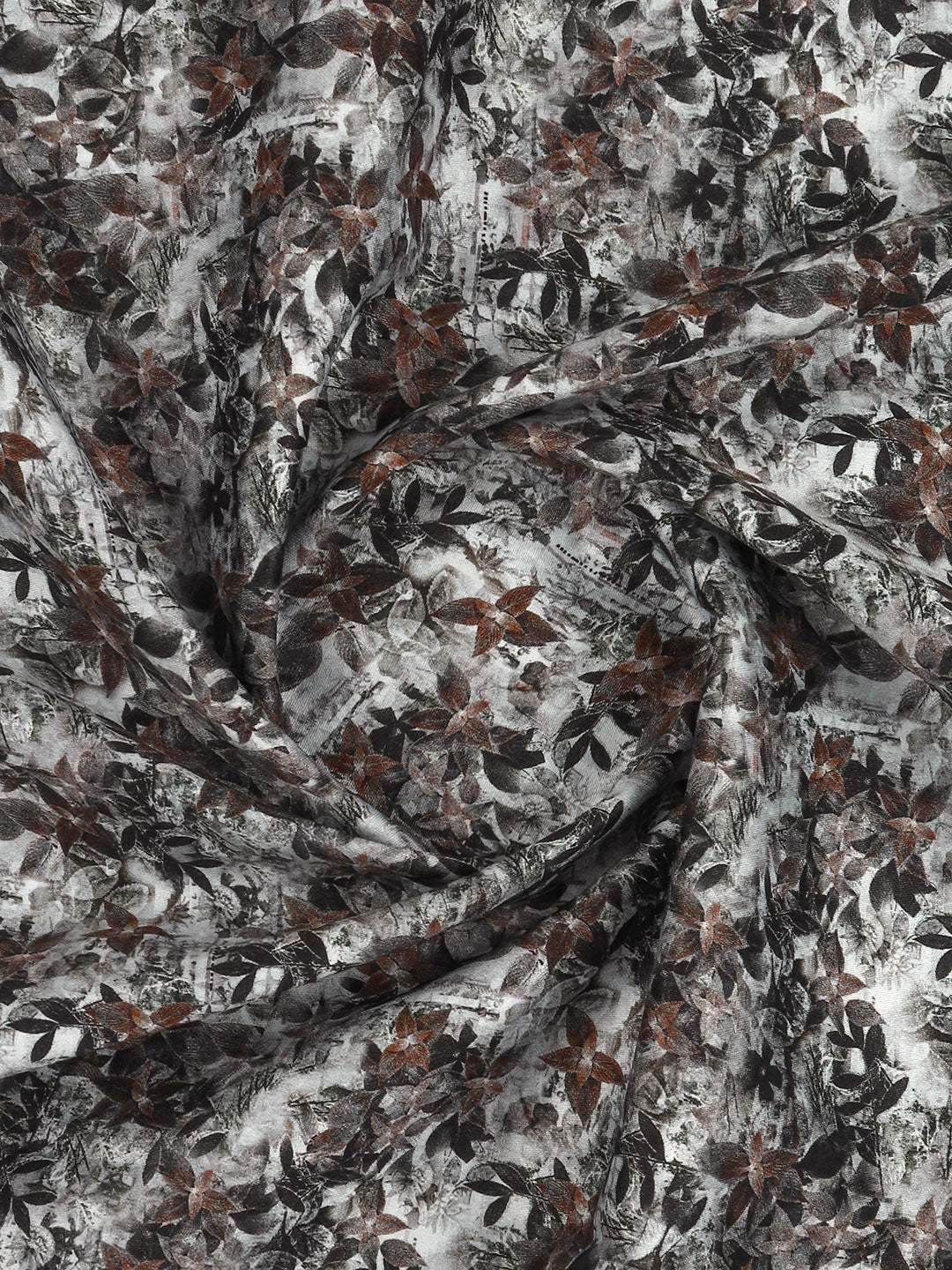 Men Cotton Blend Black Printed Shirt Fabric Savoy