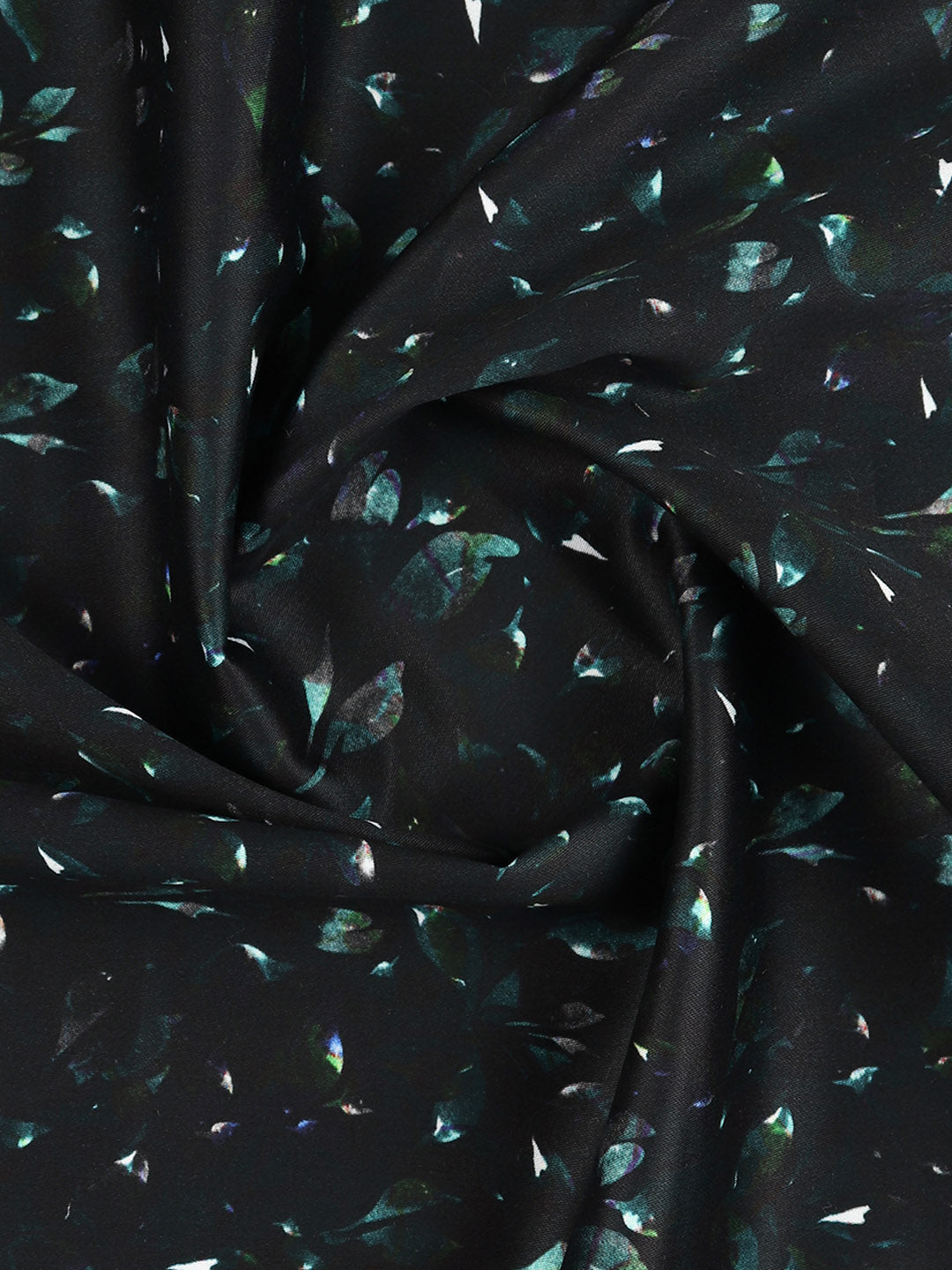 Men Cotton Blend Dark Blue Printed Shirt Fabric Savoy Print