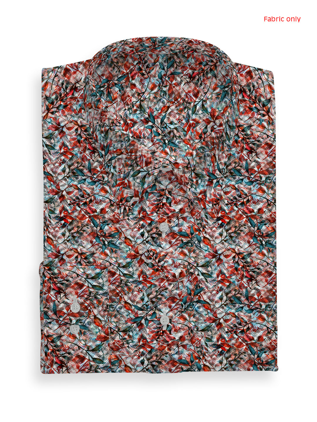 Men Cotton Blend Maroon with Blue Printed Shirt Fabric Savoy Print