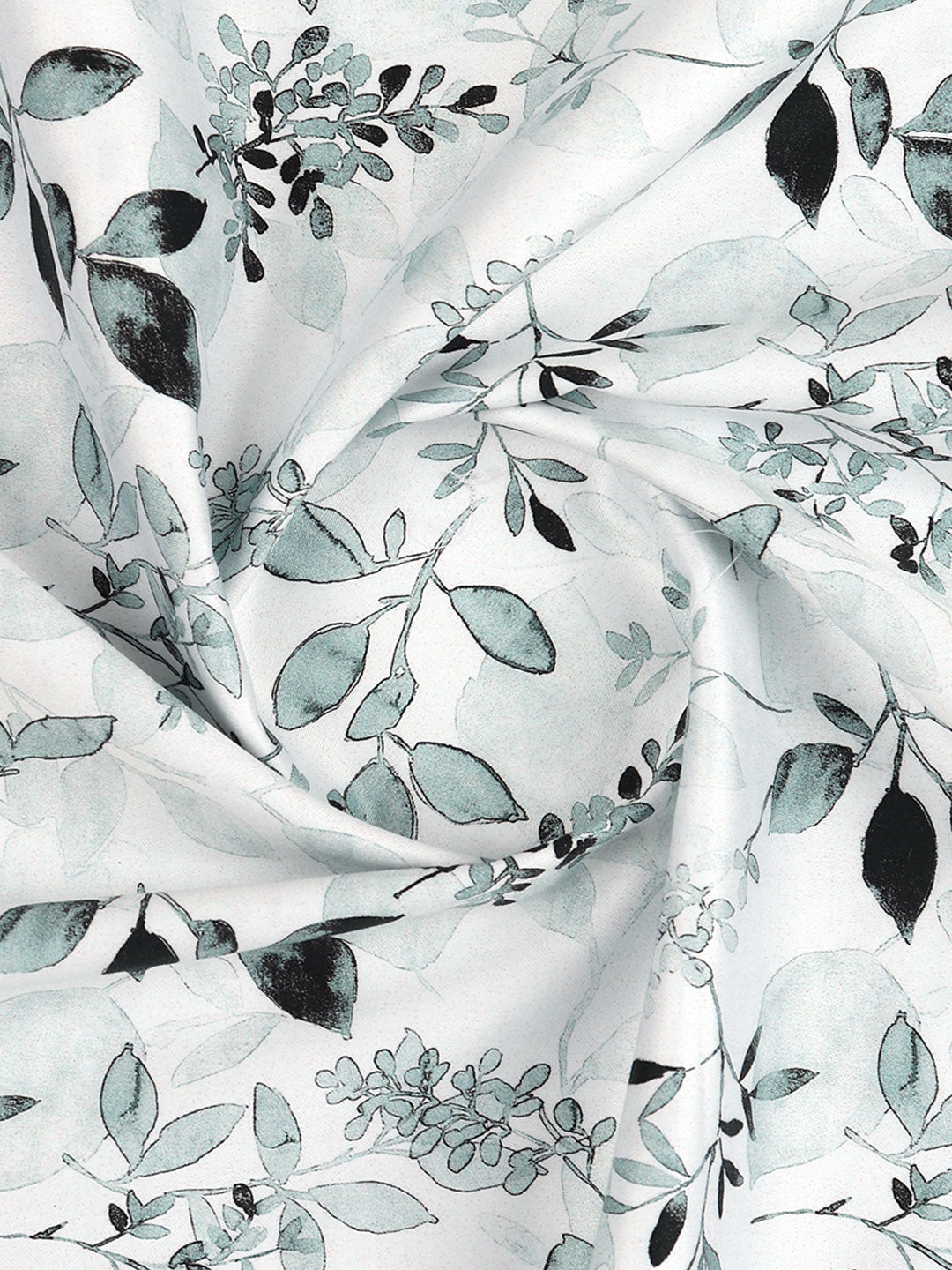 Men Cotton Blend White Printed Shirt Fabric Savoy Print