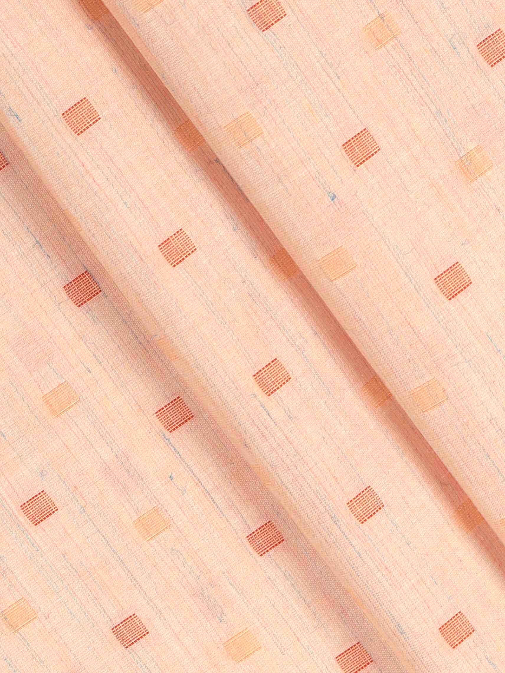 Cotton Orange Printed Shirting Fabric Galaxy Art