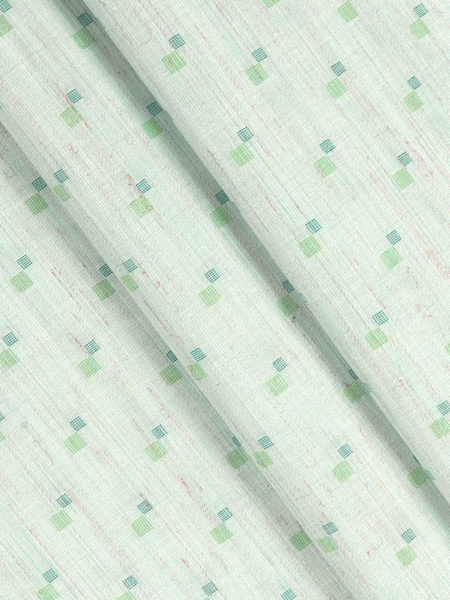 Cotton Green Printed Shirting Fabric Galaxy Art-Pattern view