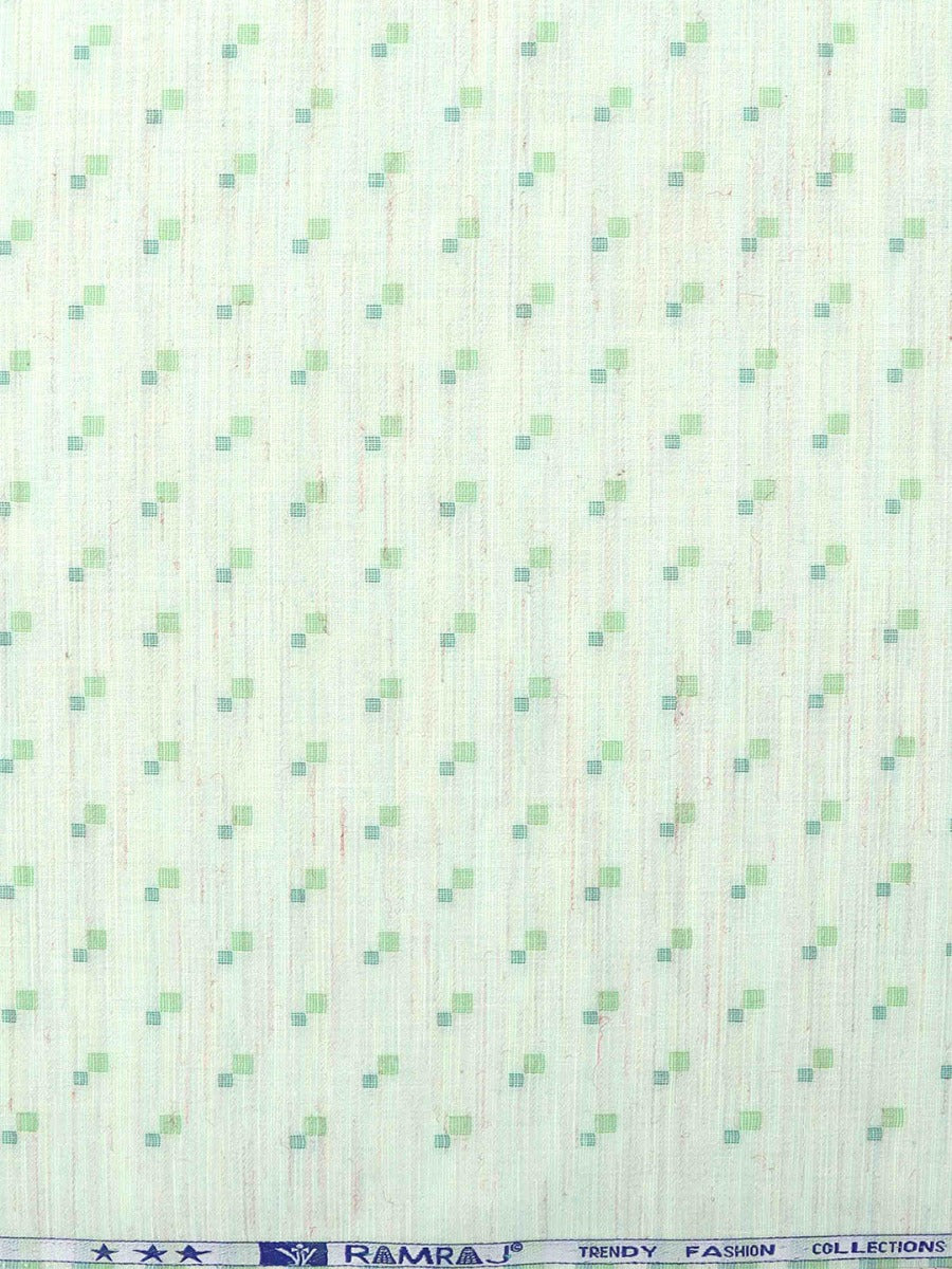 Cotton Green Printed Shirting Fabric Galaxy Art-Zoom view
