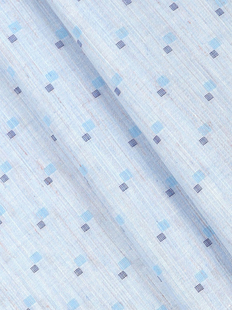Cotton Blue Printed Shirting Fabric Galaxy Art