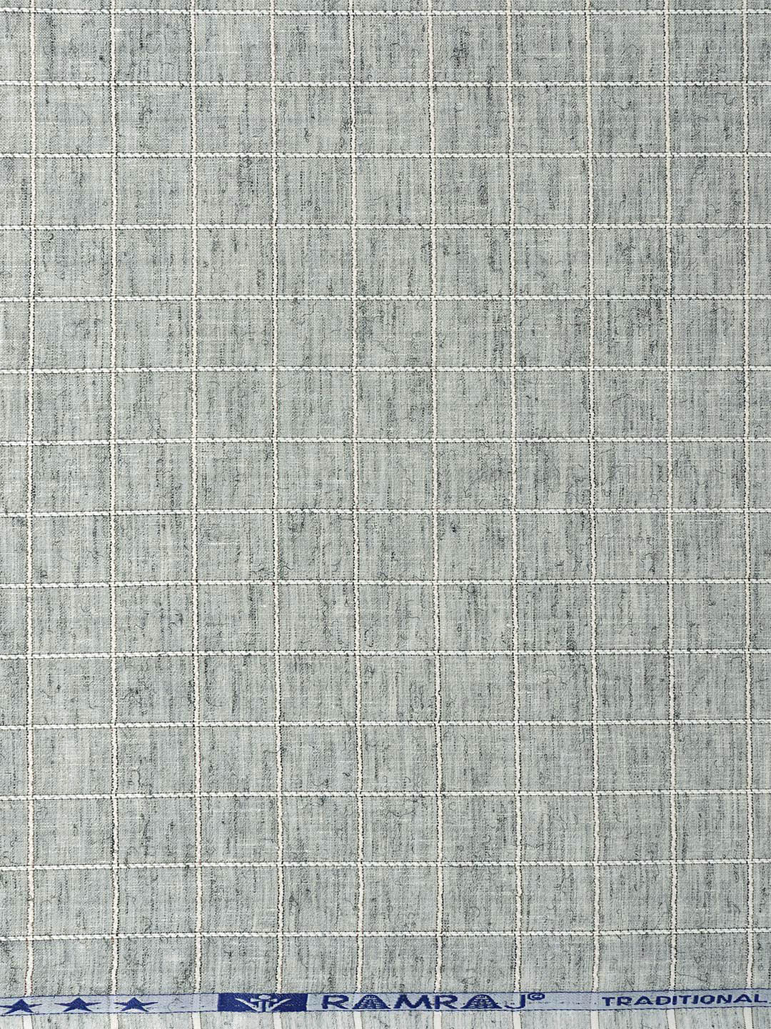 Men Cotton Rich Checked Light Blue Shirt Fabric Galaxy Art