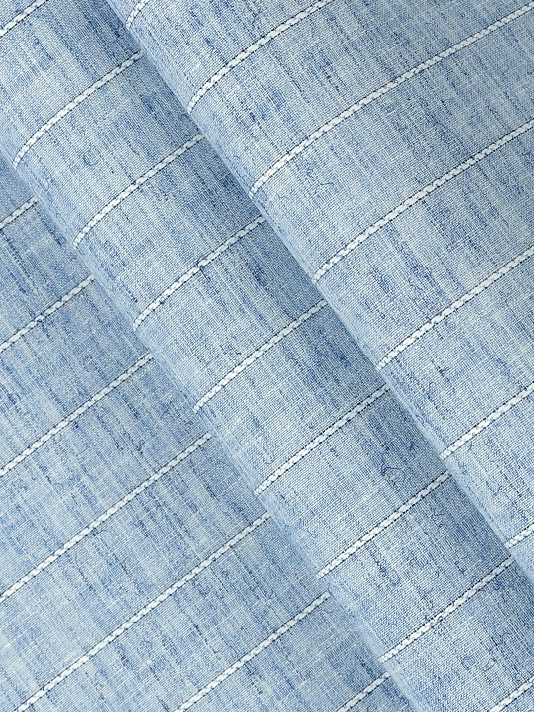 Cotton Rich Checked Blue with White Shirt Fabric Galaxy Art