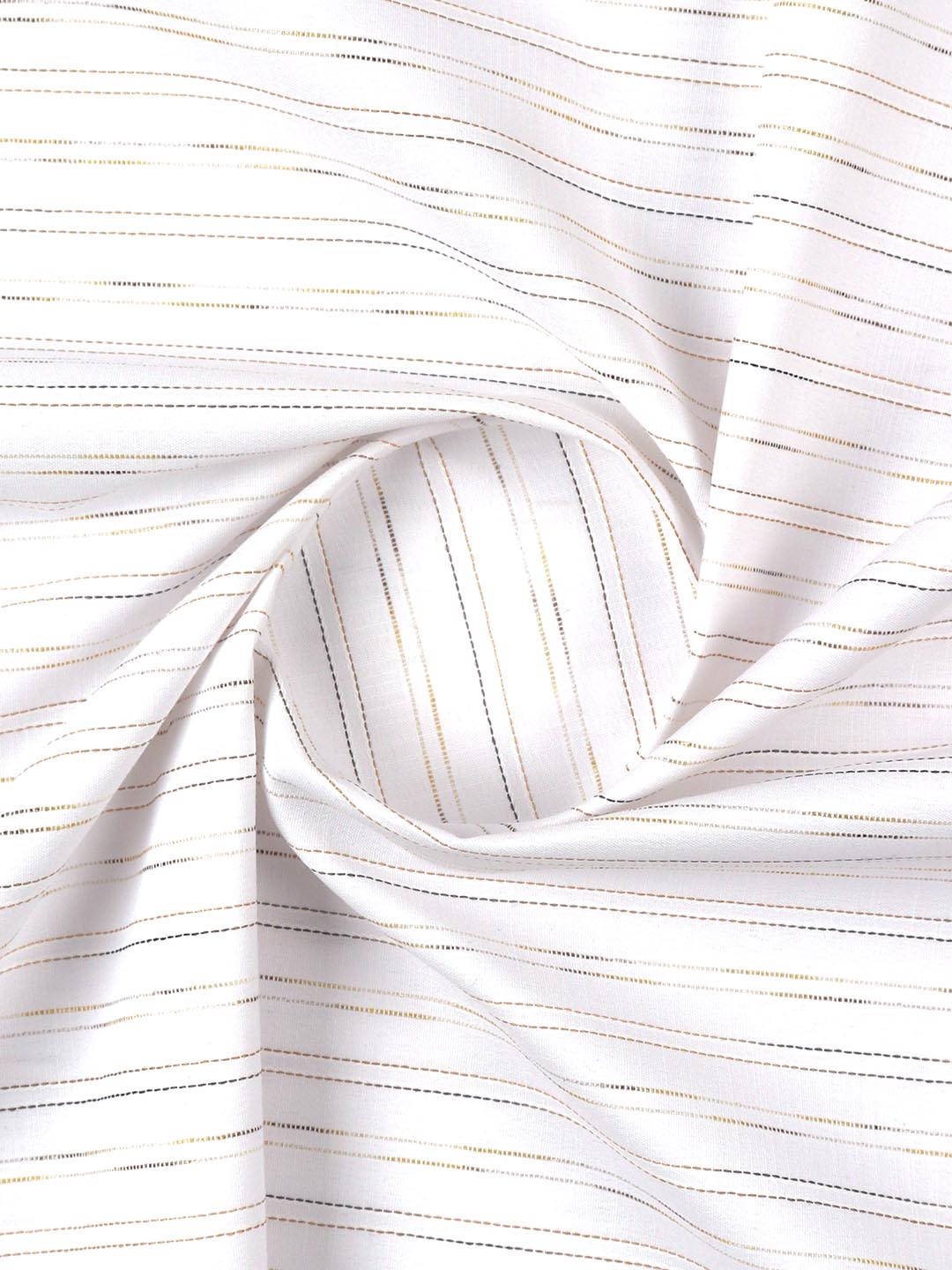 Cotton Rich Striped Shirt Fabric White Galaxy Art